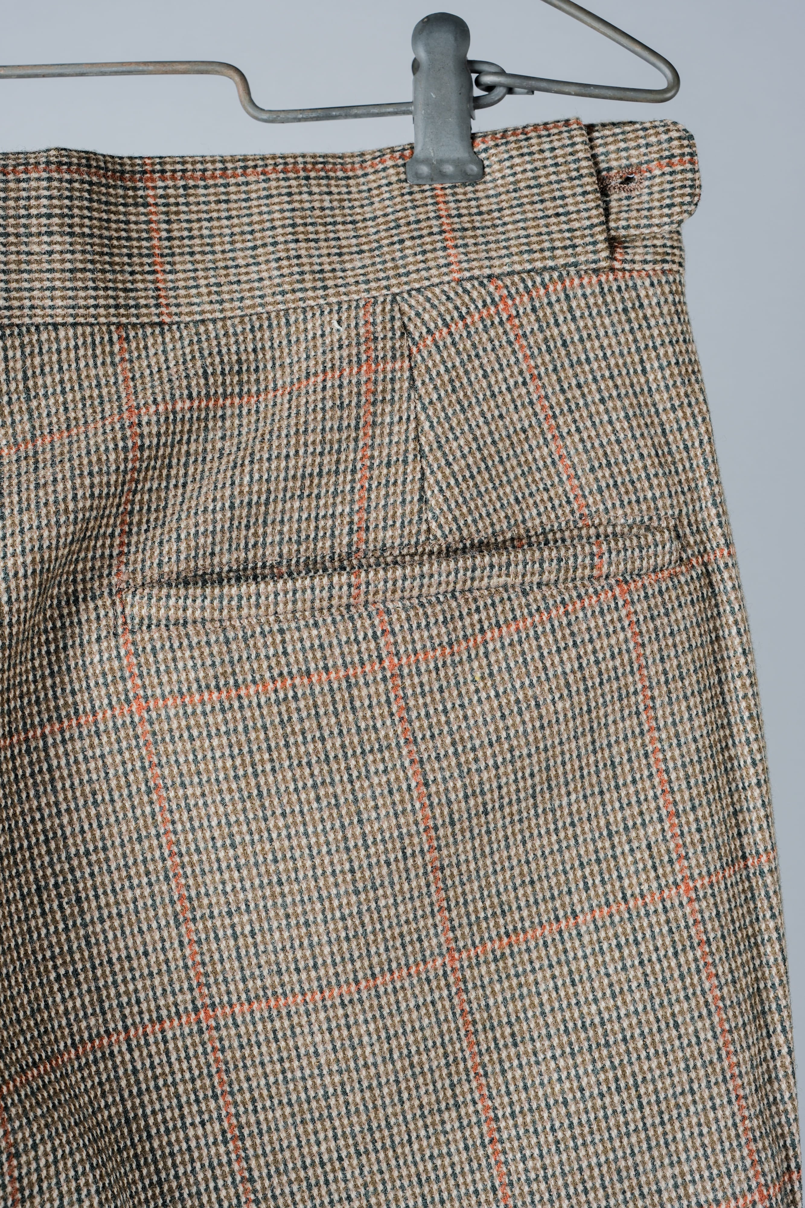 [~ 70's] British Vintage Wool Plaid Trousers