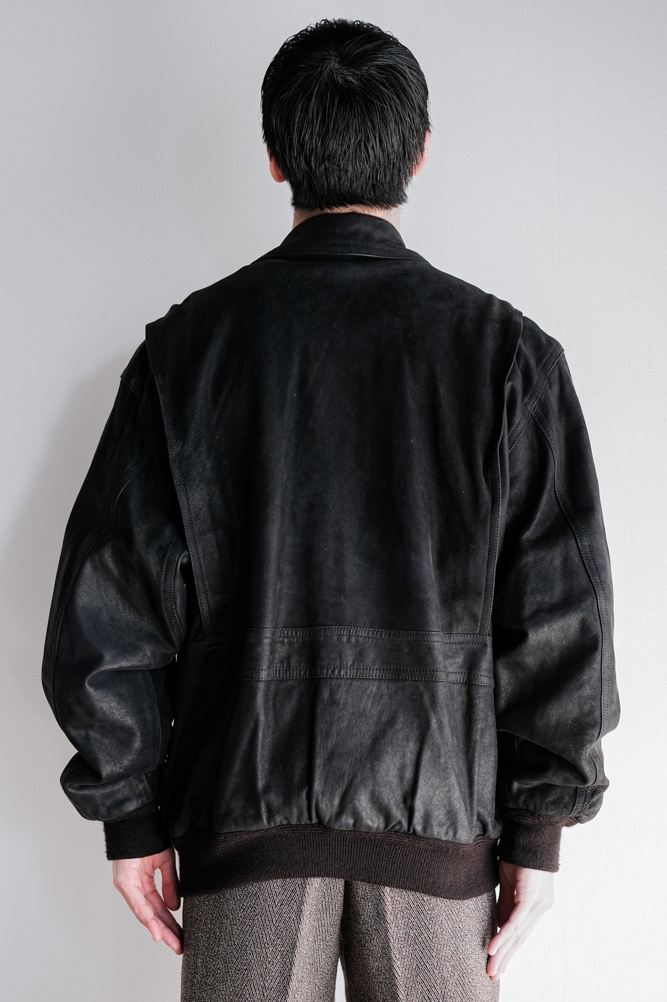 ［~80's］Old SERAPHIN Deerskin Leather Blouson With Chin Strap Size.50