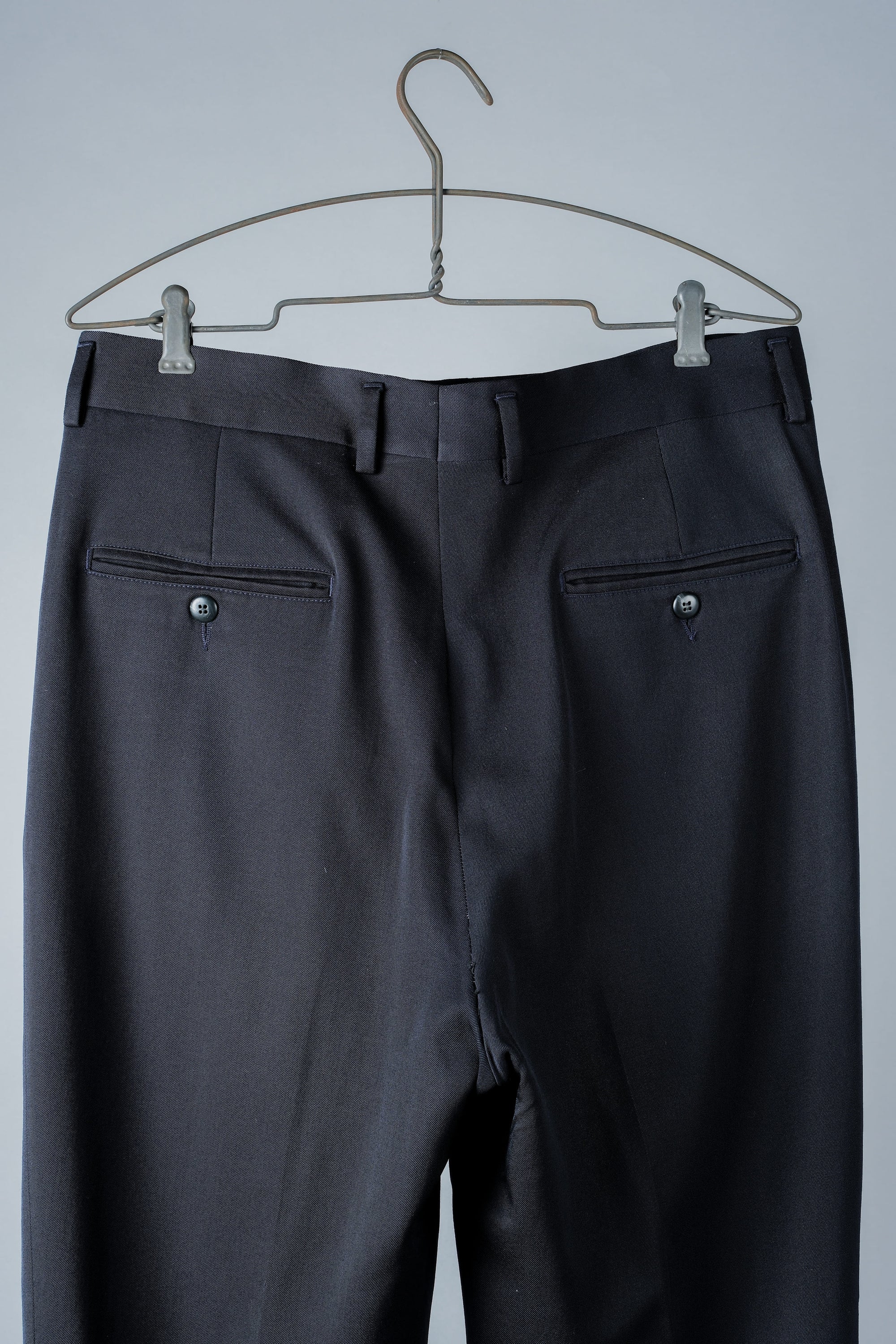 【~90's】Italian Vintage 1 Tuck Wool Gabardine Trousers Size.50