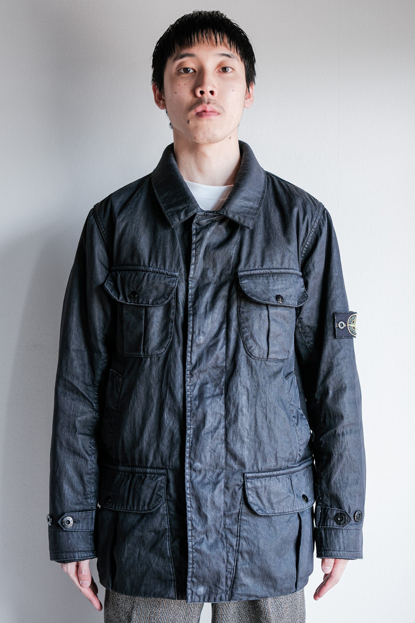 【06AW】Old STONE ISLAND Garment Dyed Lino Flax Dutch Rope Jacket Size.M