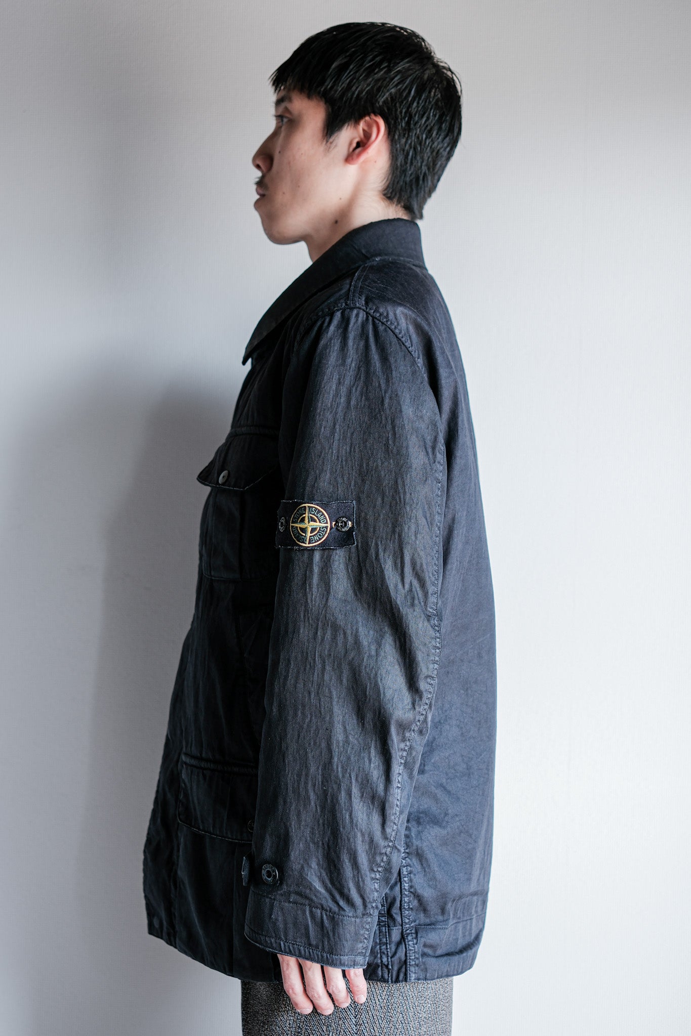 ［06AW］Old STONE ISLAND Garment Dyed Lino Flax Dutch Rope Jacket Size.M