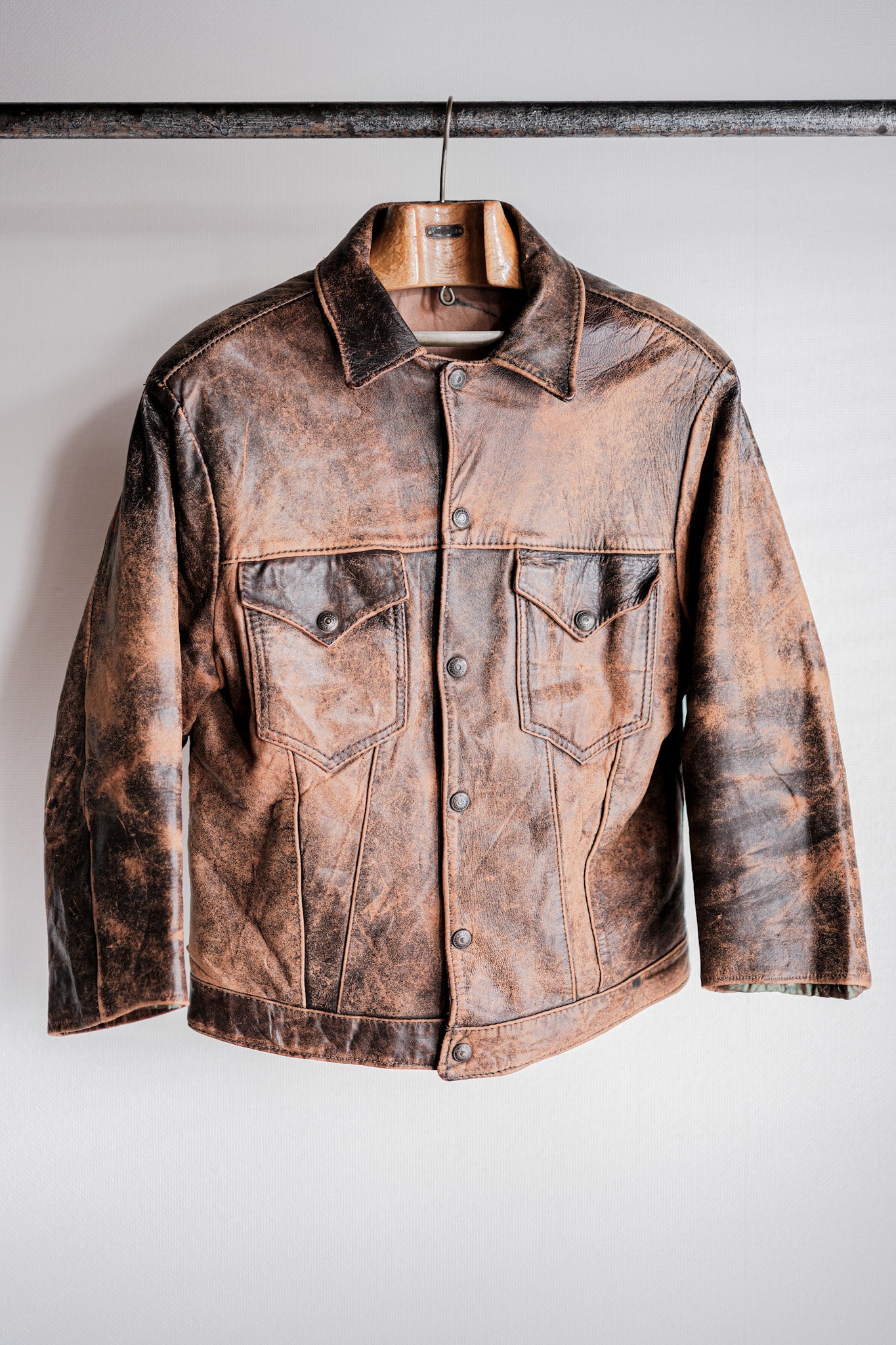 [~ 50's] Vintage Levi's Leather Jacket "Short Horn"
