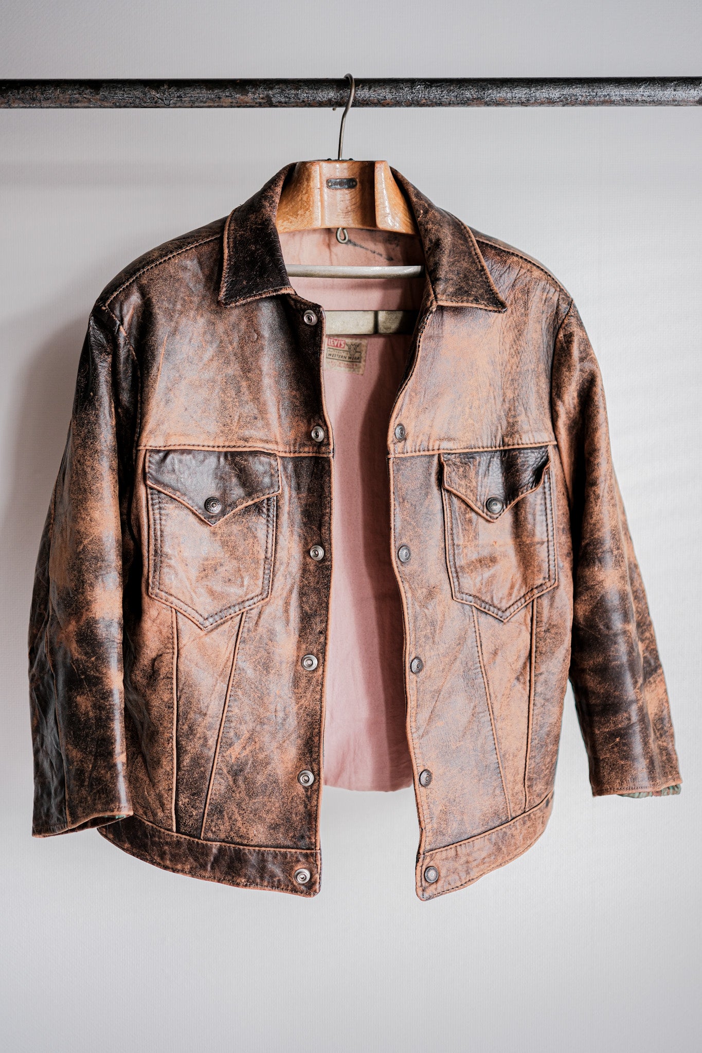 50's】Vintage Levi's Leather Jacket 
