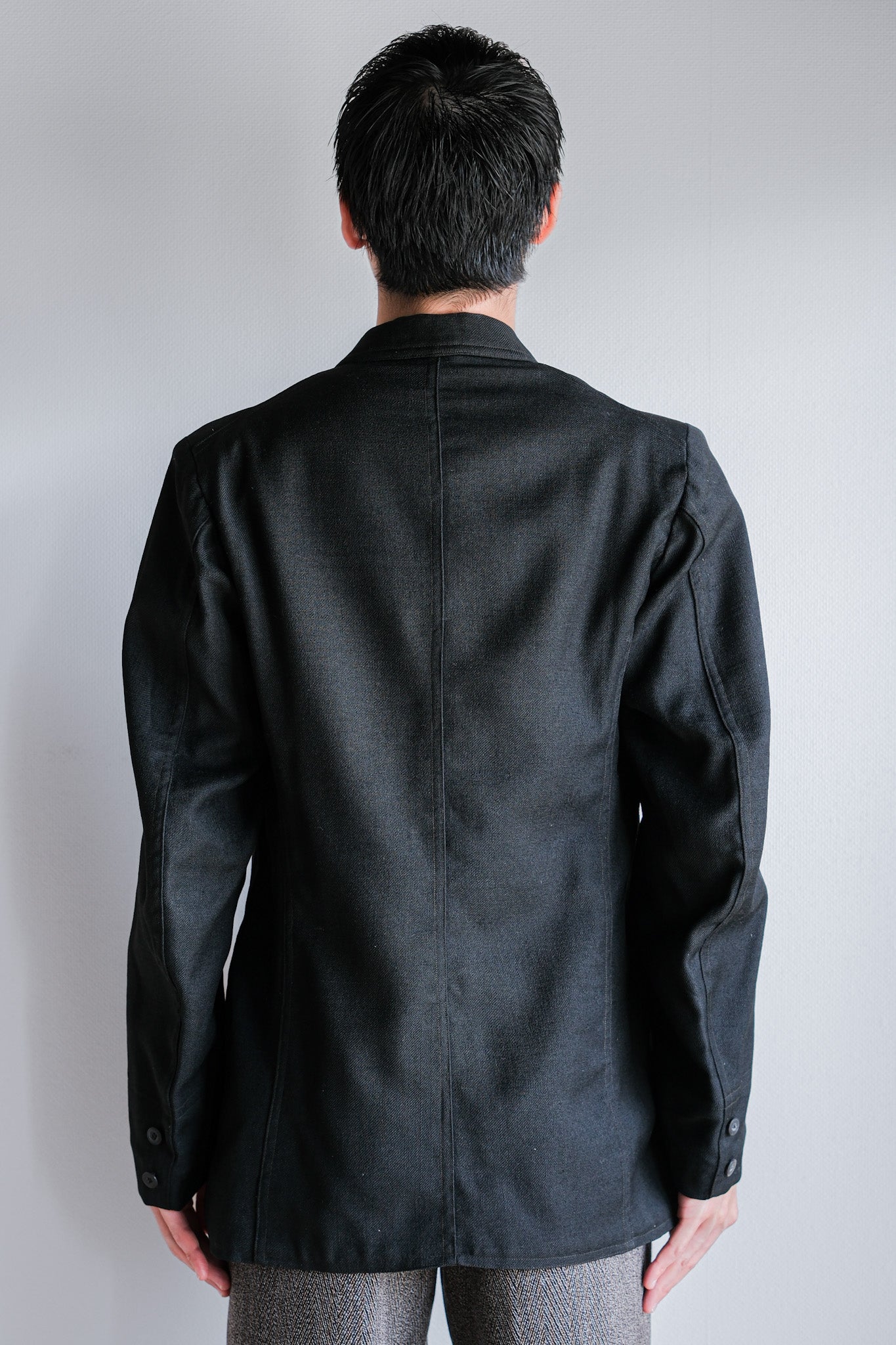 ［~20's］French Vintage Black Wool Sack Coat