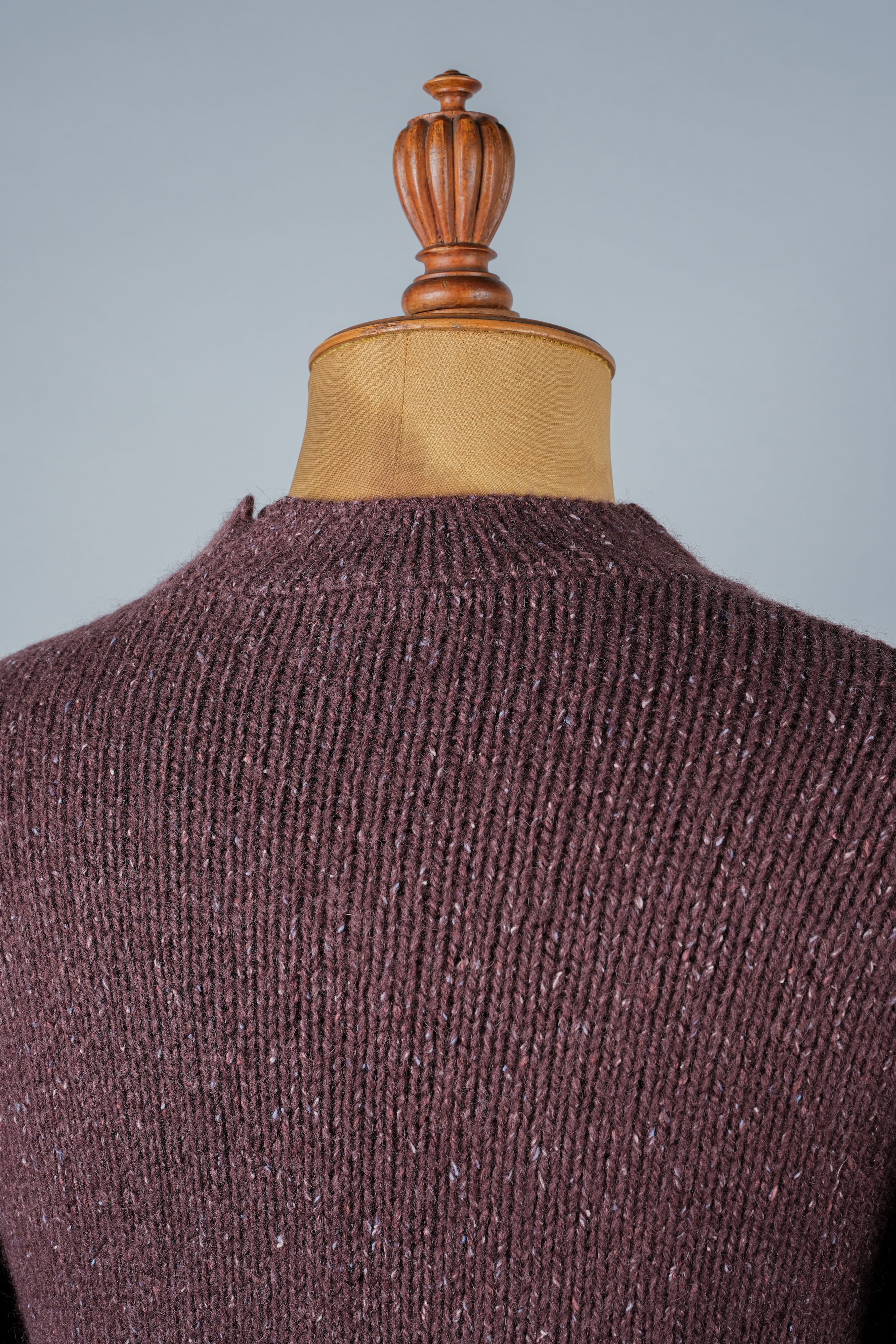 【~80's】Scottish Vintage Wool Silk Mock Turtleneck Sweater Size.M