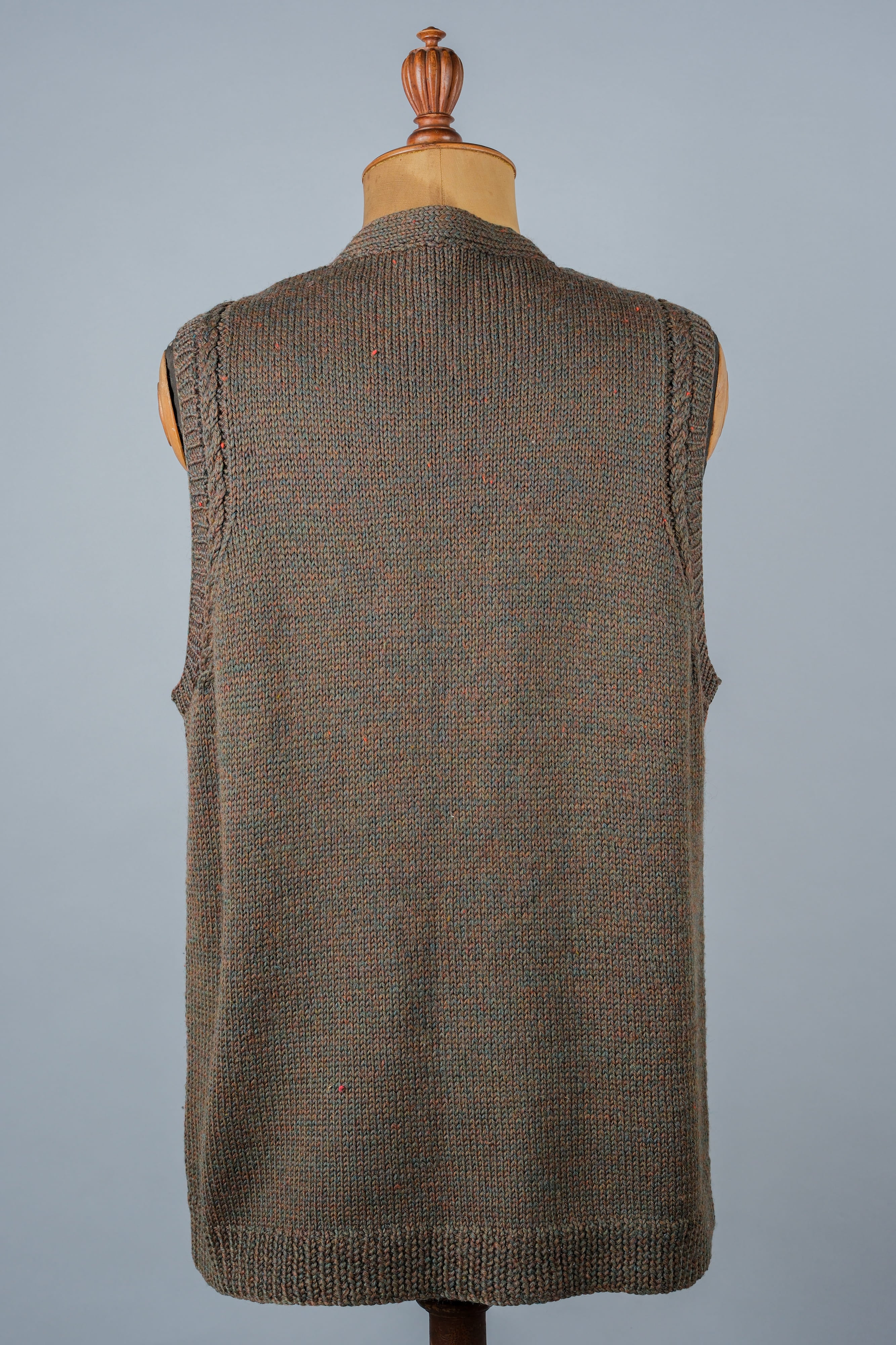 [~ 80's] British Vintage Mixed Wool Vest "Handmade"