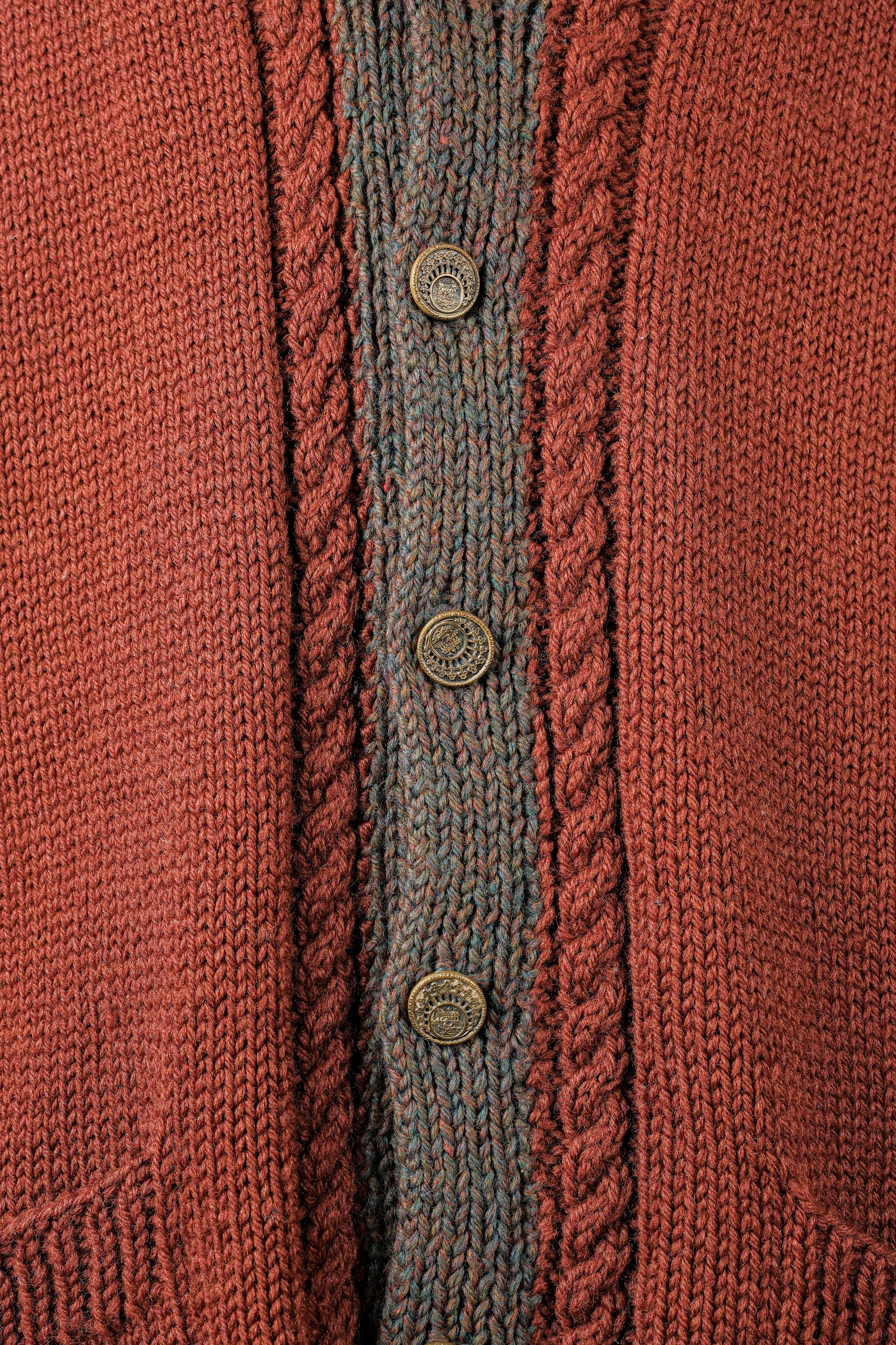 [~ 80's] British Vintage Mixed Wool Vest "Handmade"