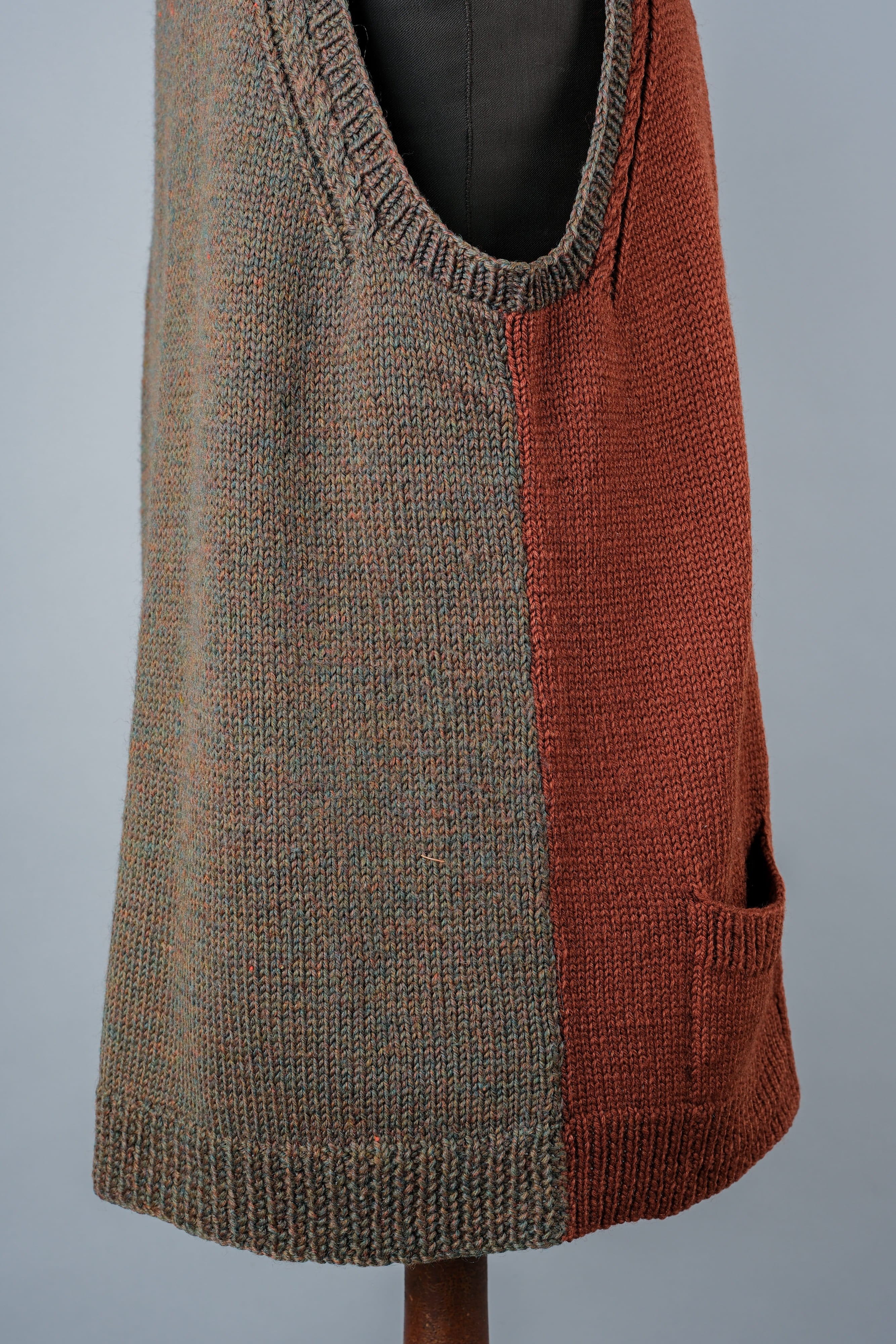 [~ 80's] British Vintage Mixed Wool Vest "Handmade"