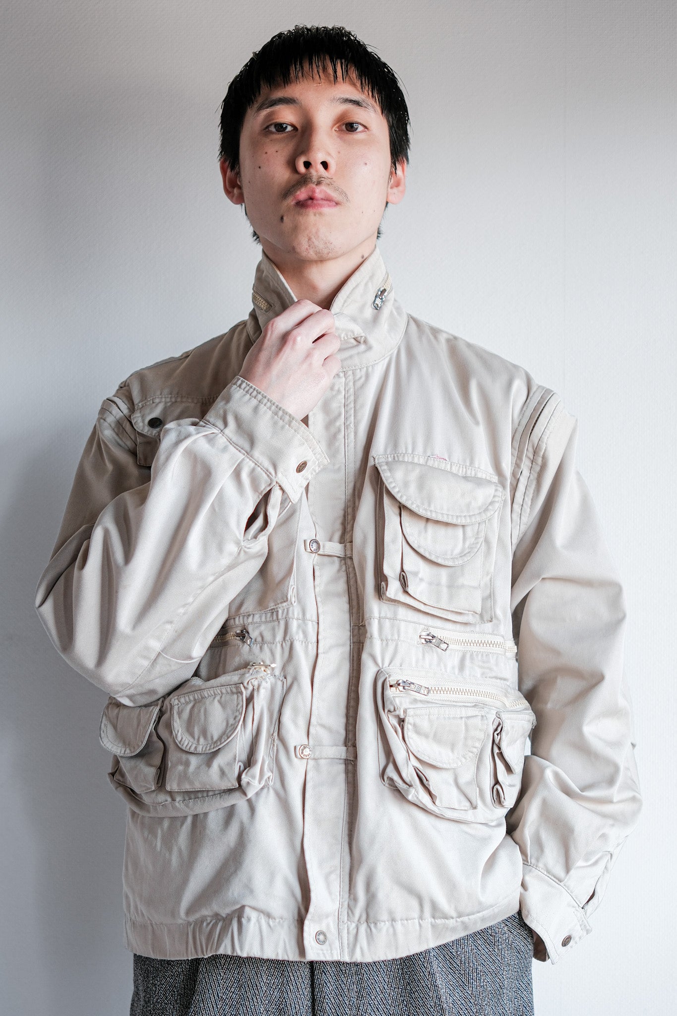 ［~90's］Old Renoma Paris Detachable Sleeve Multi Pocket Jacket