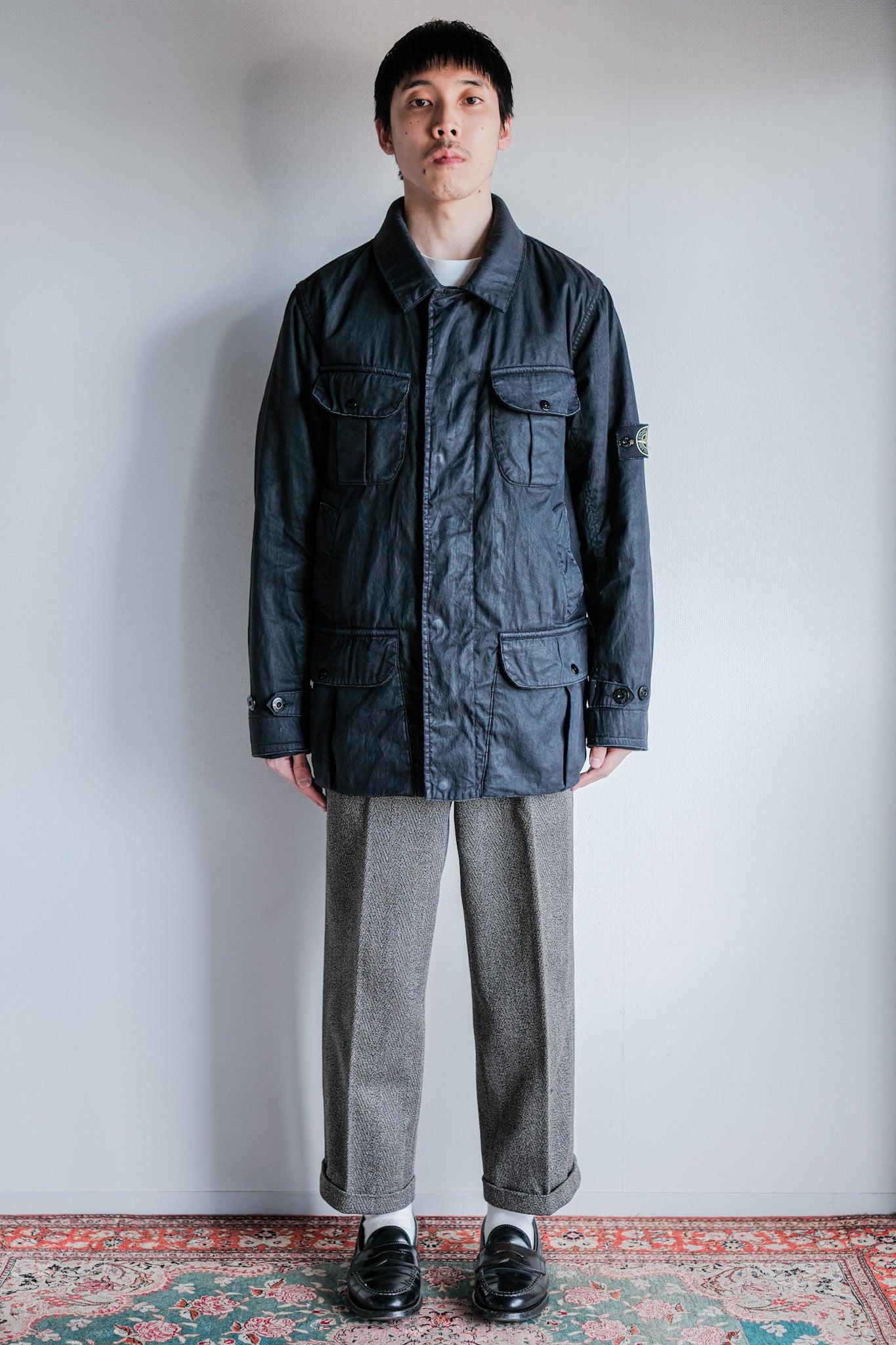 ［06AW］Old STONE ISLAND Garment Dyed Lino Flax Dutch Rope Jacket Size.M