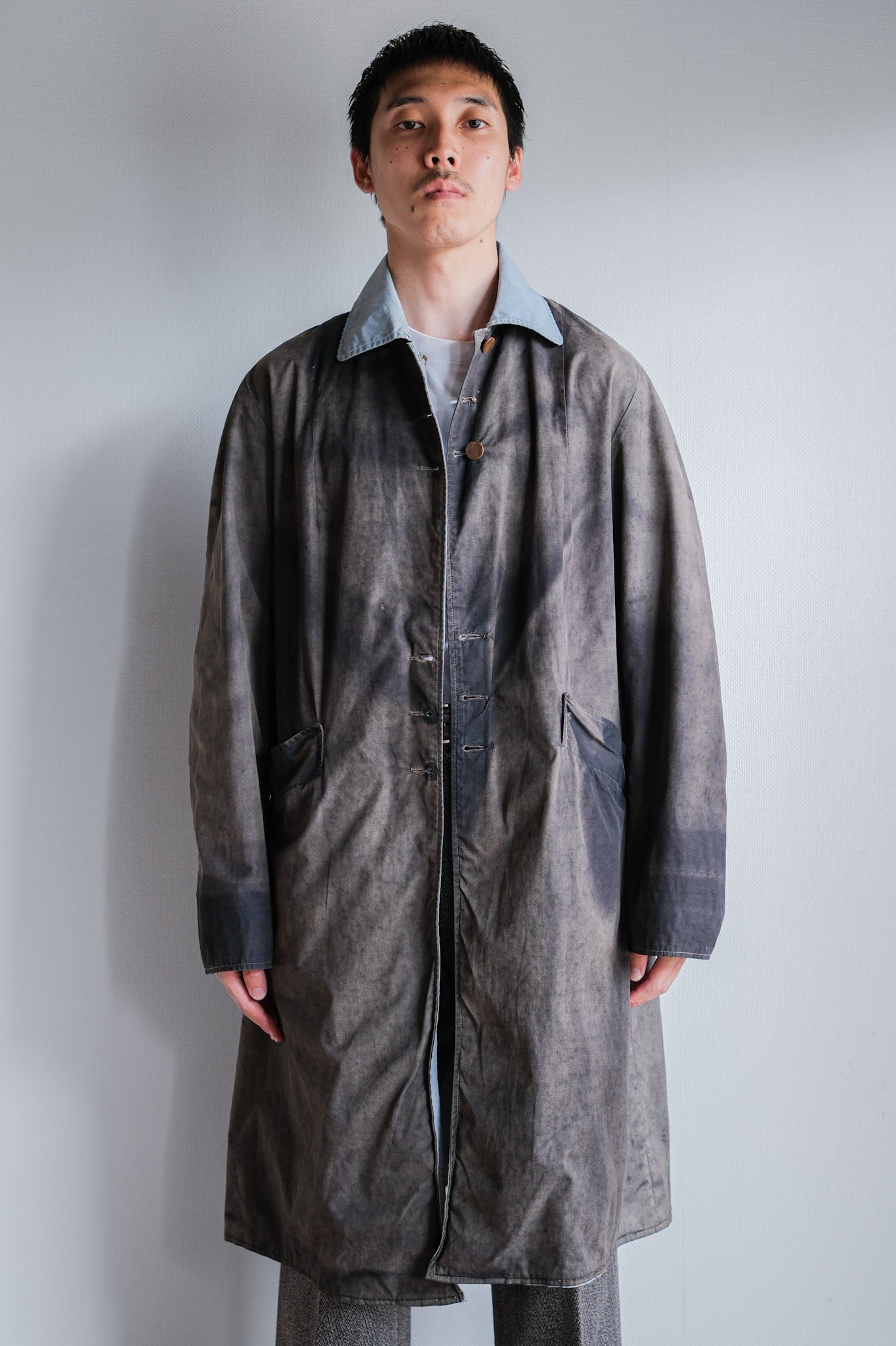 [~ 50's] French vintage Unknown Reversible Coat "Crazy Fade"