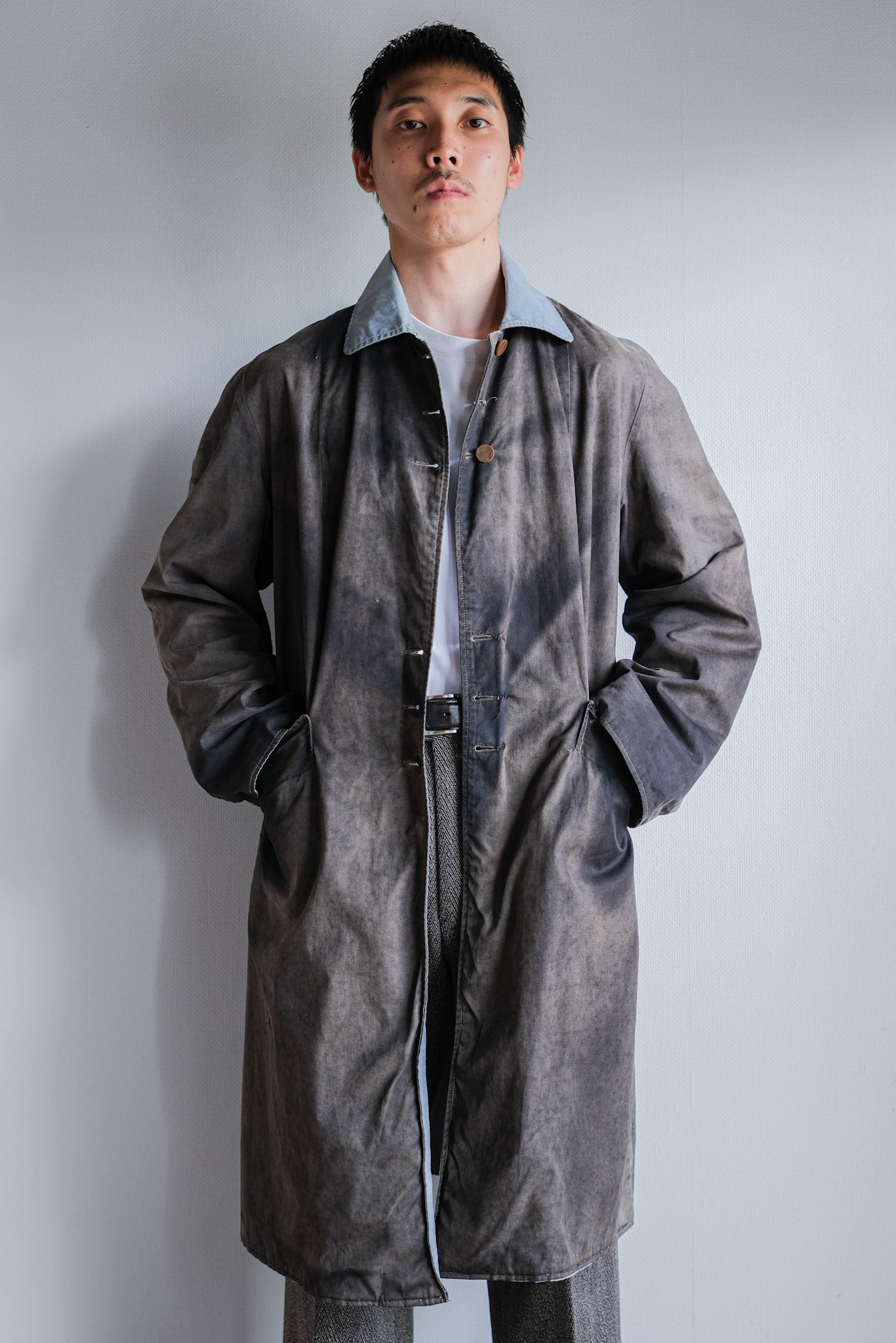 [~ 50's] French vintage Unknown Reversible Coat "Crazy Fade"