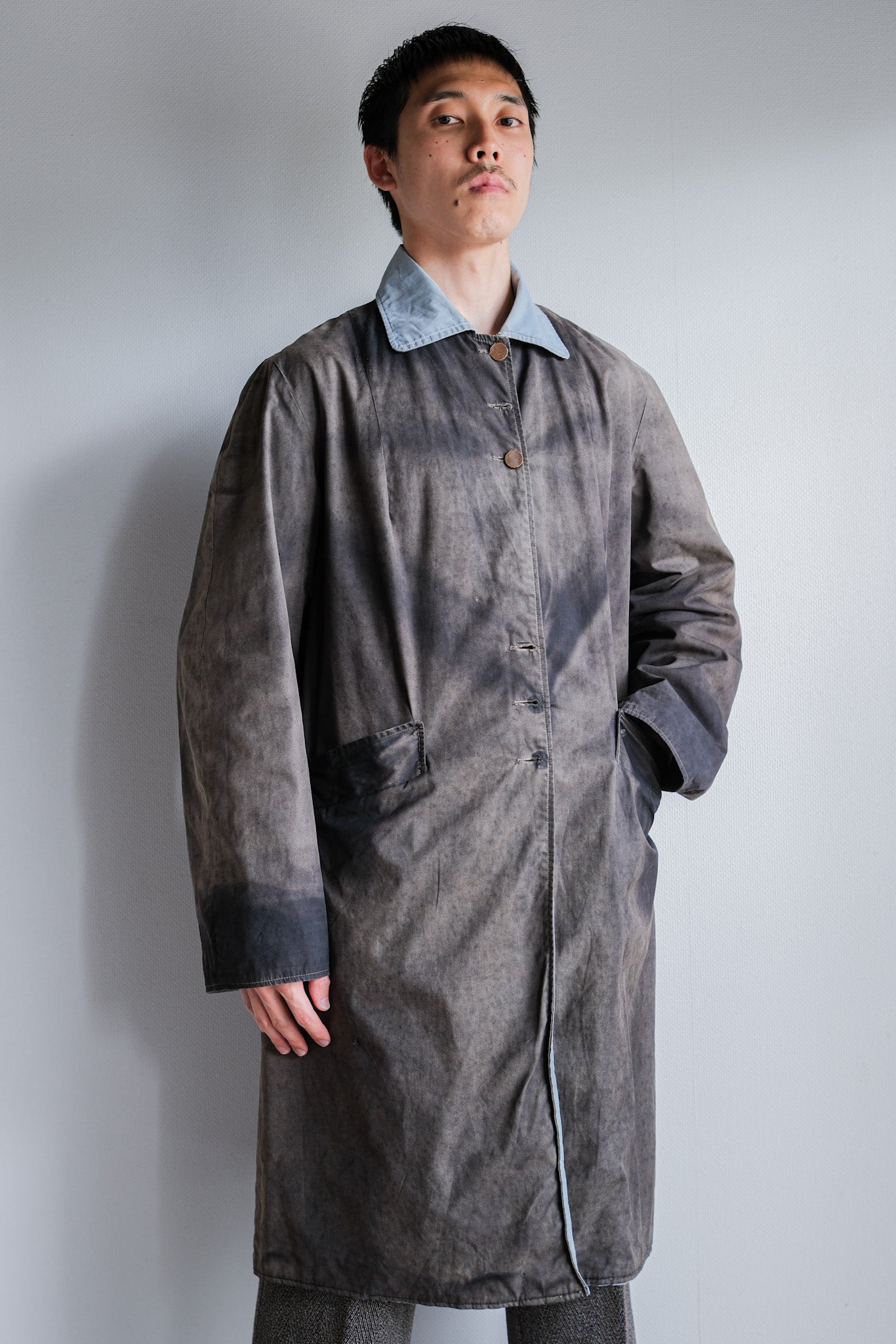 [~ 50's] French vintage Unknown Reversible Coat "Crazy Fade"