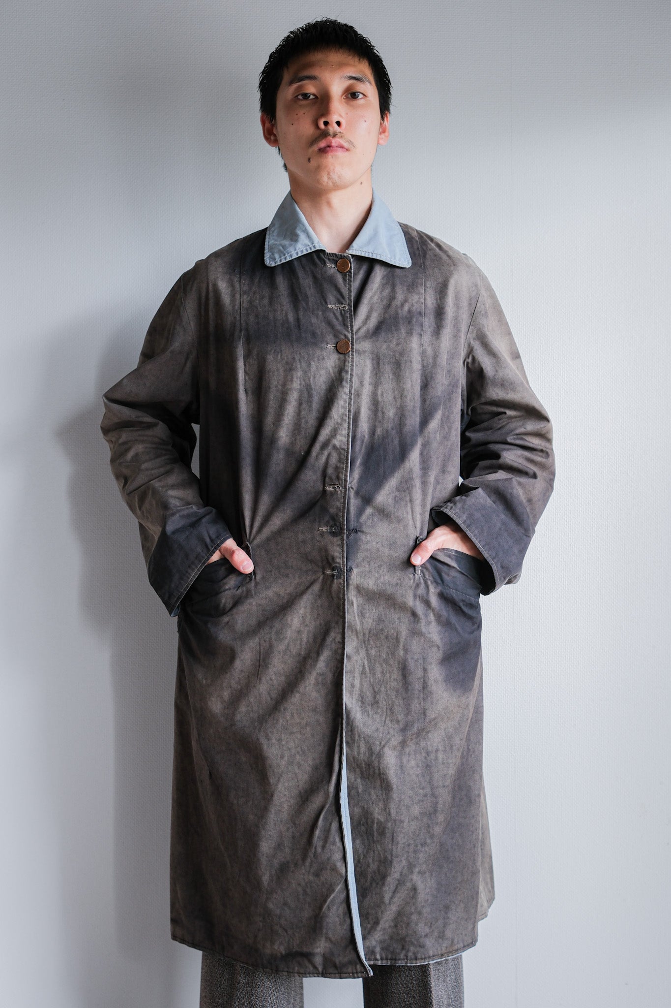 [~ 50's] French vintage Unknown Reversible Coat "Crazy Fade"