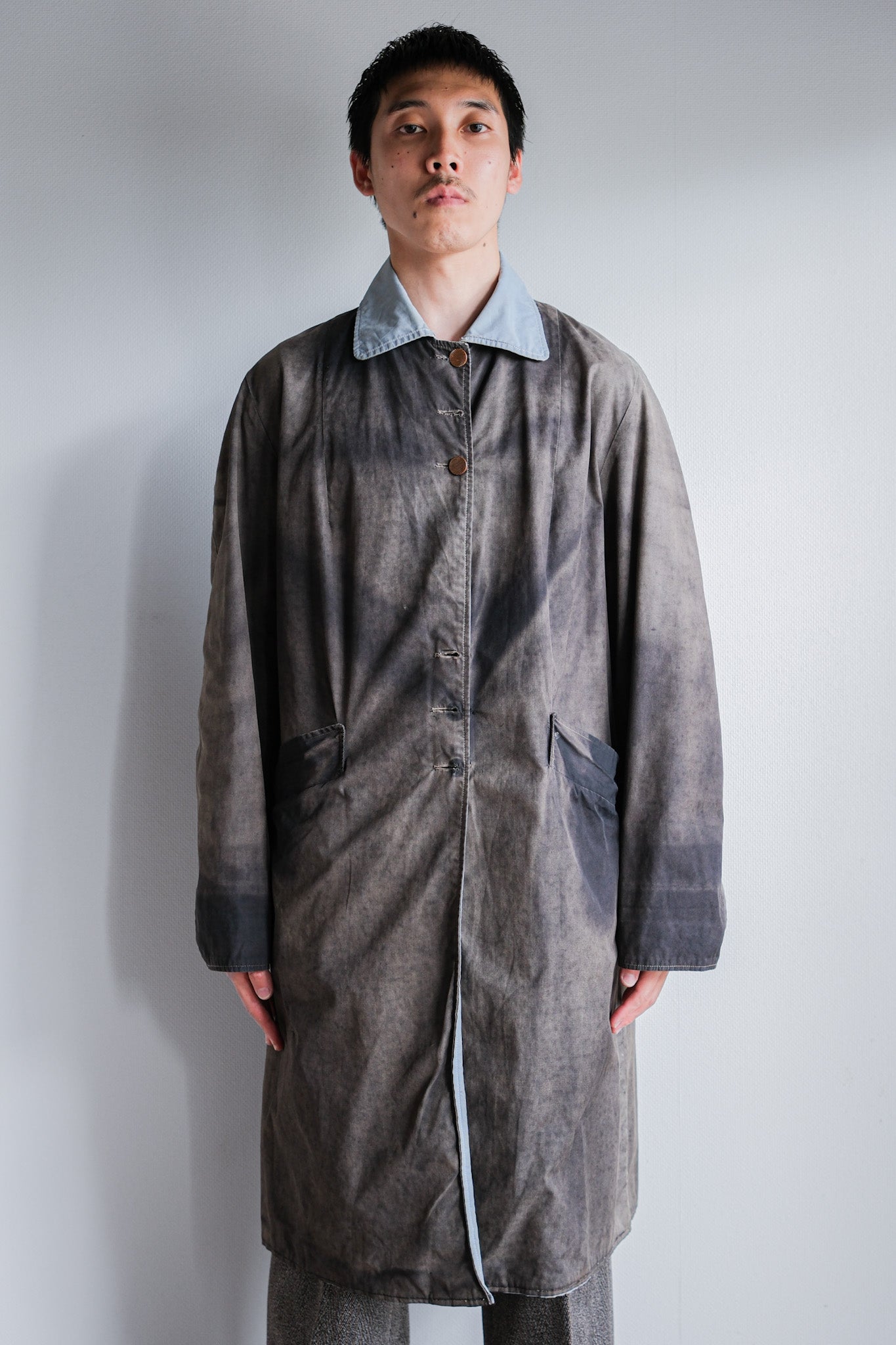 [~ 50's] French vintage Unknown Reversible Coat "Crazy Fade"