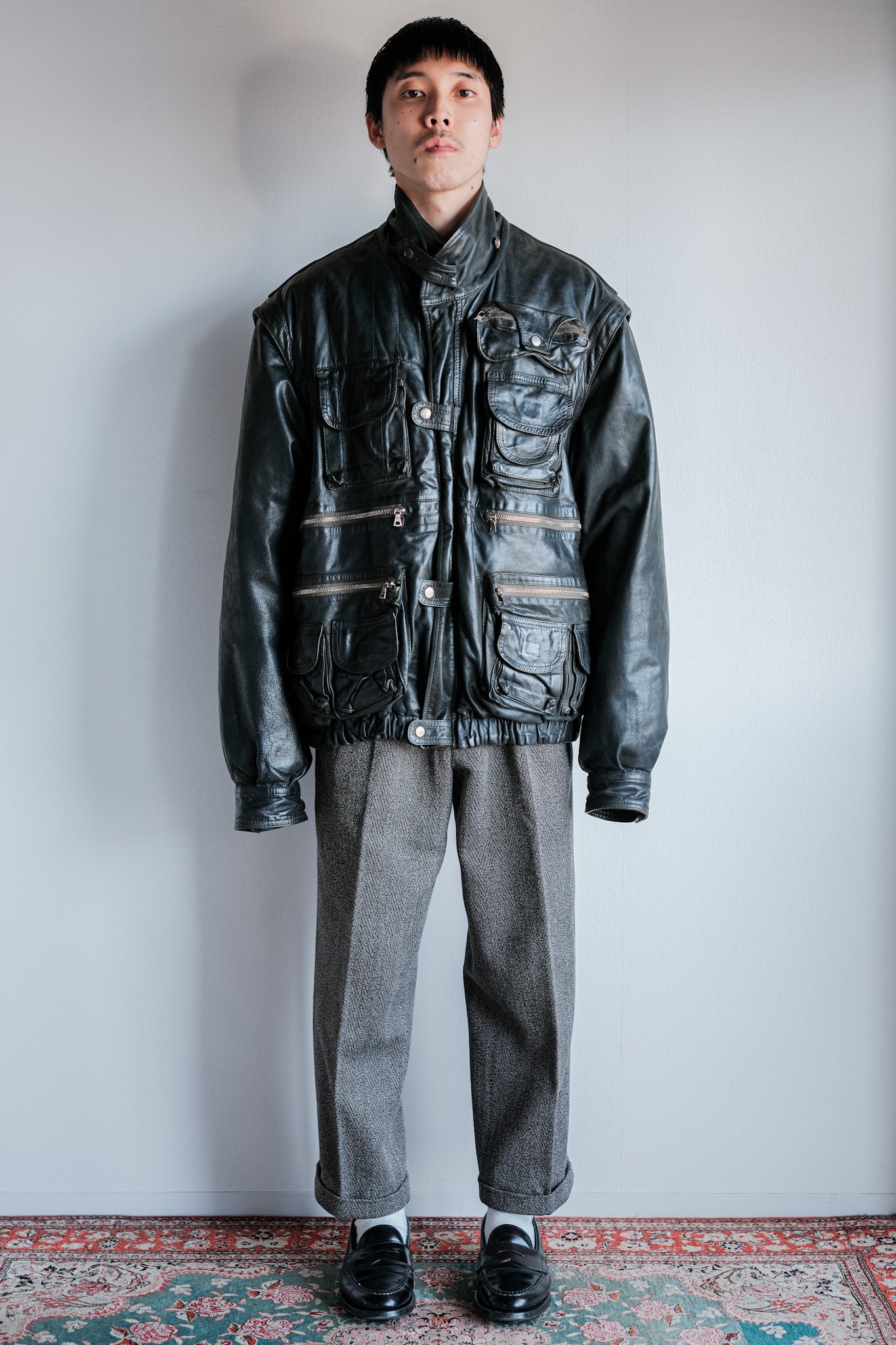 [~ 90's] เสื้อแจ็คเก็ตเสื้อแจ็คเก็ตที่ถอดออกได้