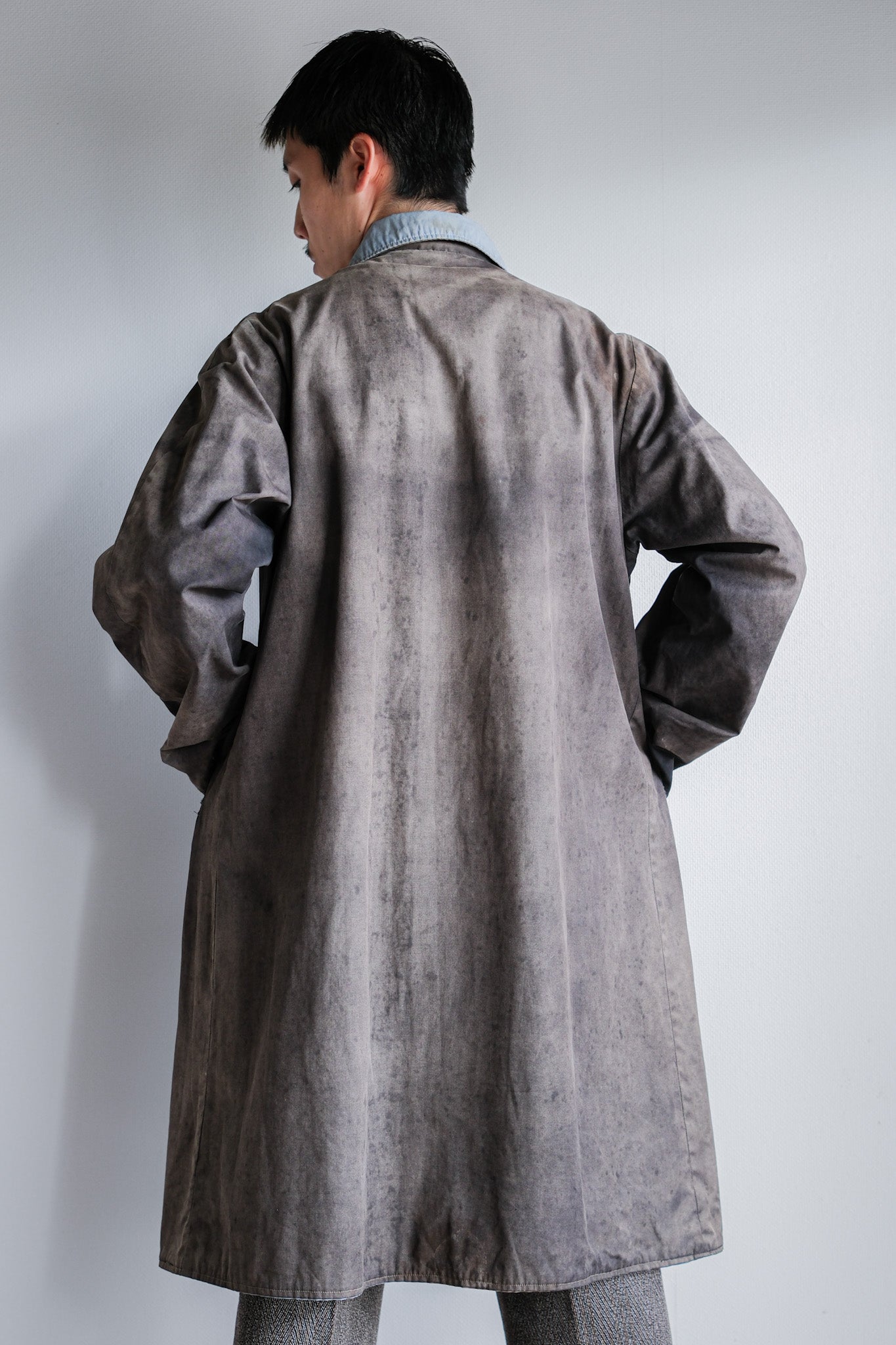 [~ 50's] French vintage Unknown Reversible Coat "Crazy Fade"