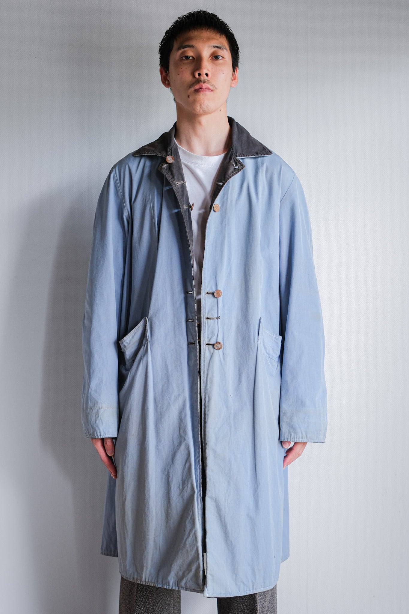 [~ 50's] French vintage Unknown Reversible Coat "Crazy Fade"