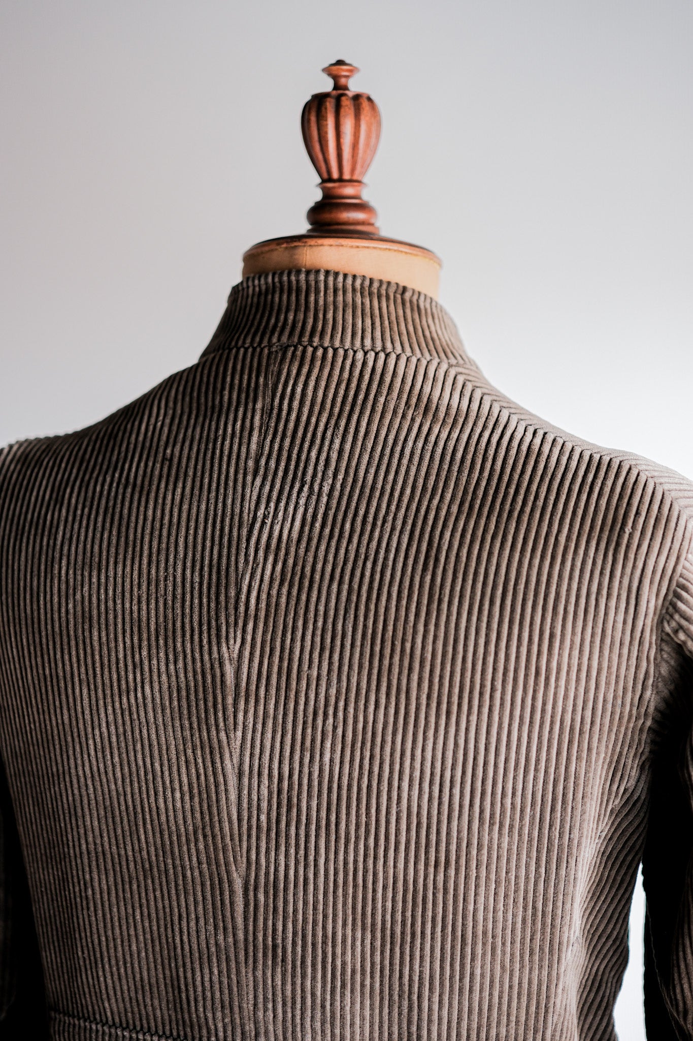 [〜30年代]法國復古棕色燈芯絨支架領子套件“不尋常的圖案”