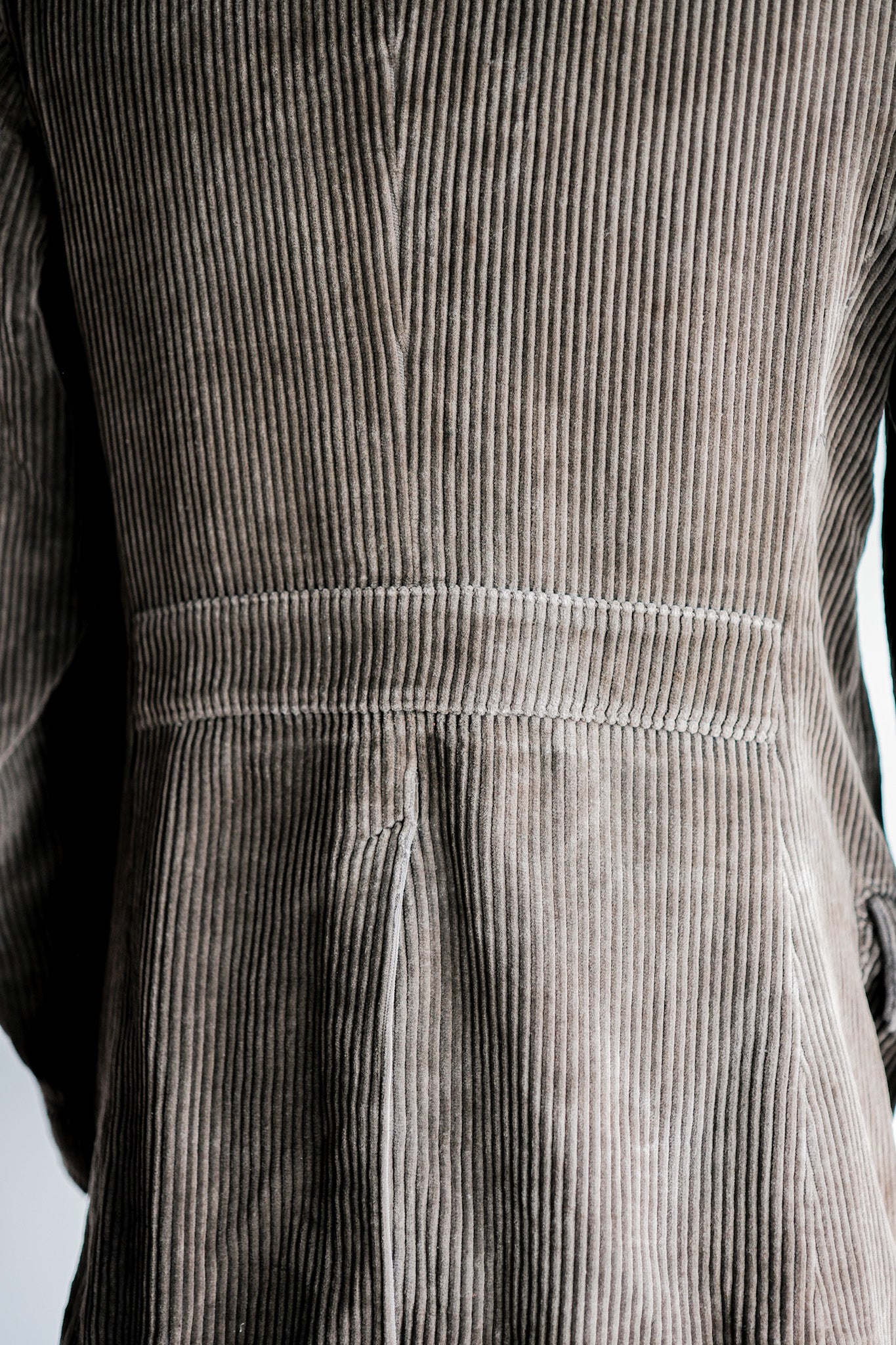 [〜30年代]法國復古棕色燈芯絨支架領子套件“不尋常的圖案”