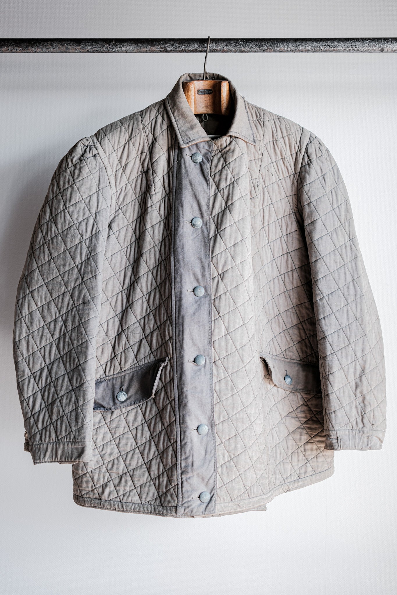 ［~40's］WWⅡ German Army Gray-White Reversible Quilted Winter Parka "Modified" "Wehrmacht"