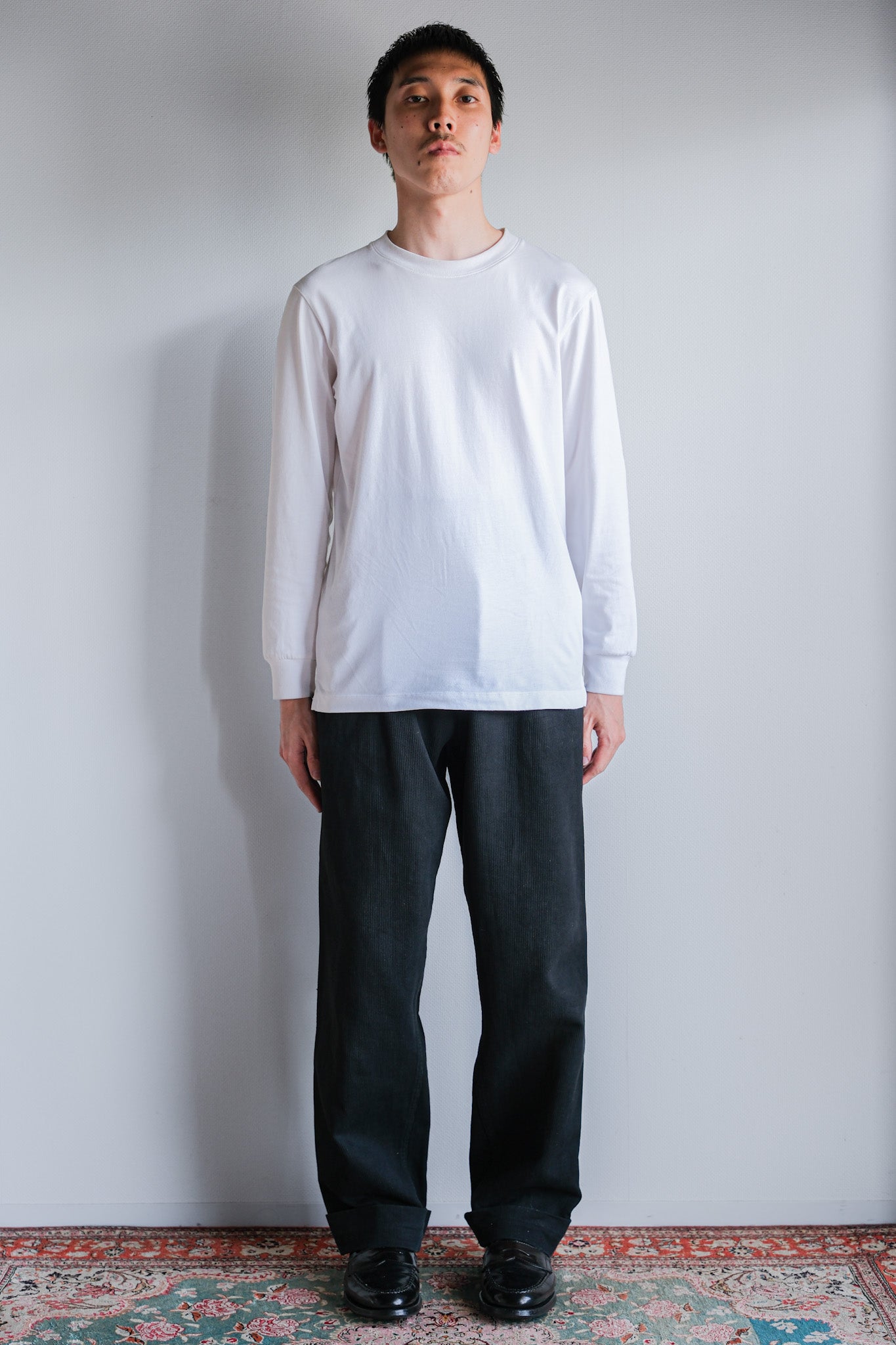 ［~50's］French Vintage Black Cotton Pique Work Pants