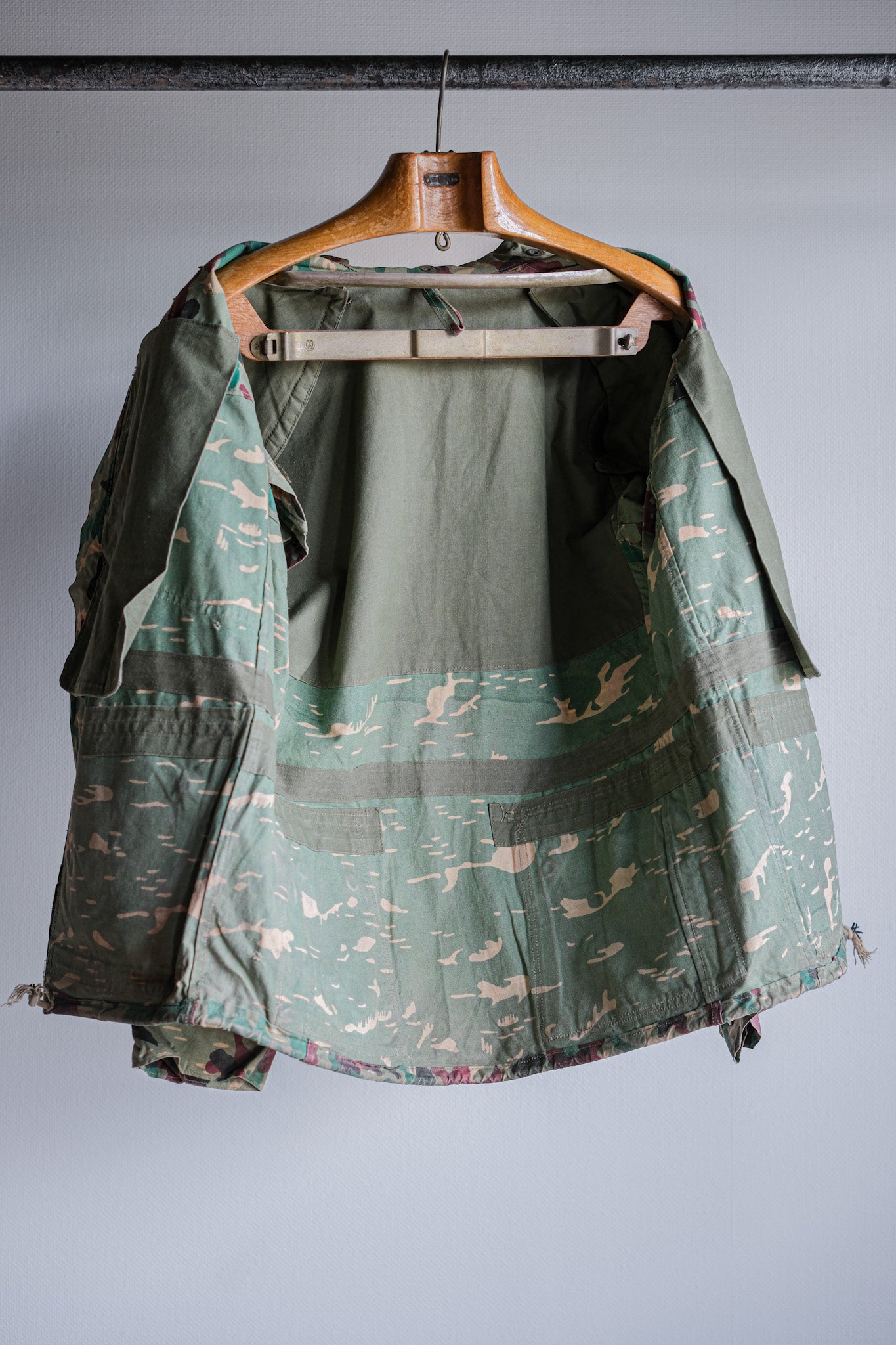 [~ 60's] Spanish Army Green Amoeba Camouflage PARATROOPER JACKET