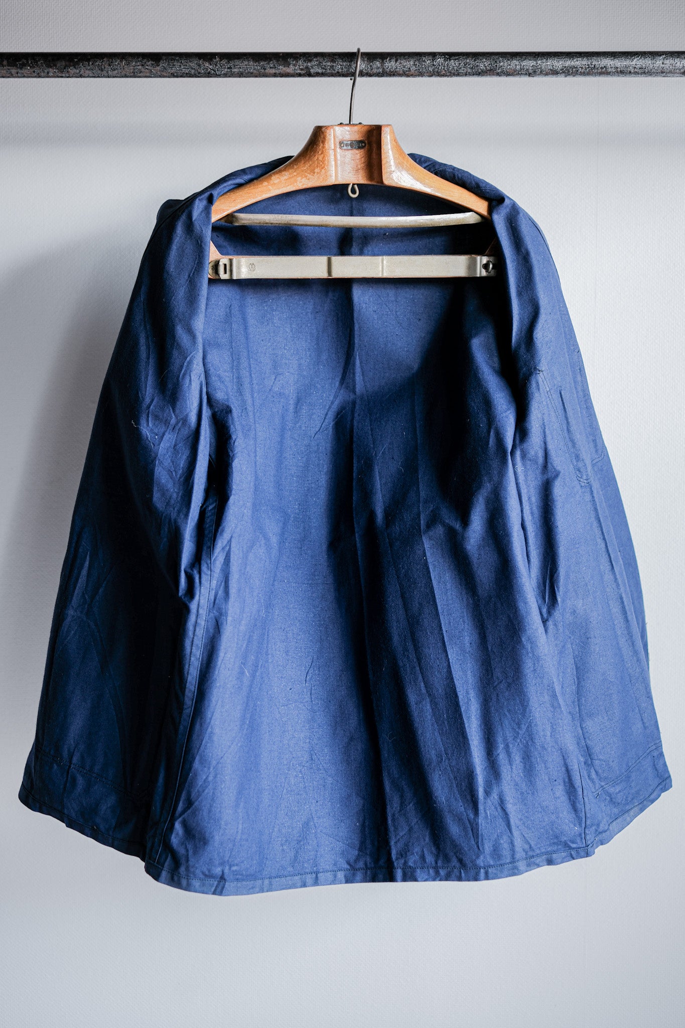 ［~50's］French Vintage Blue Linen Lapel Work Jacket "Dead Stock"