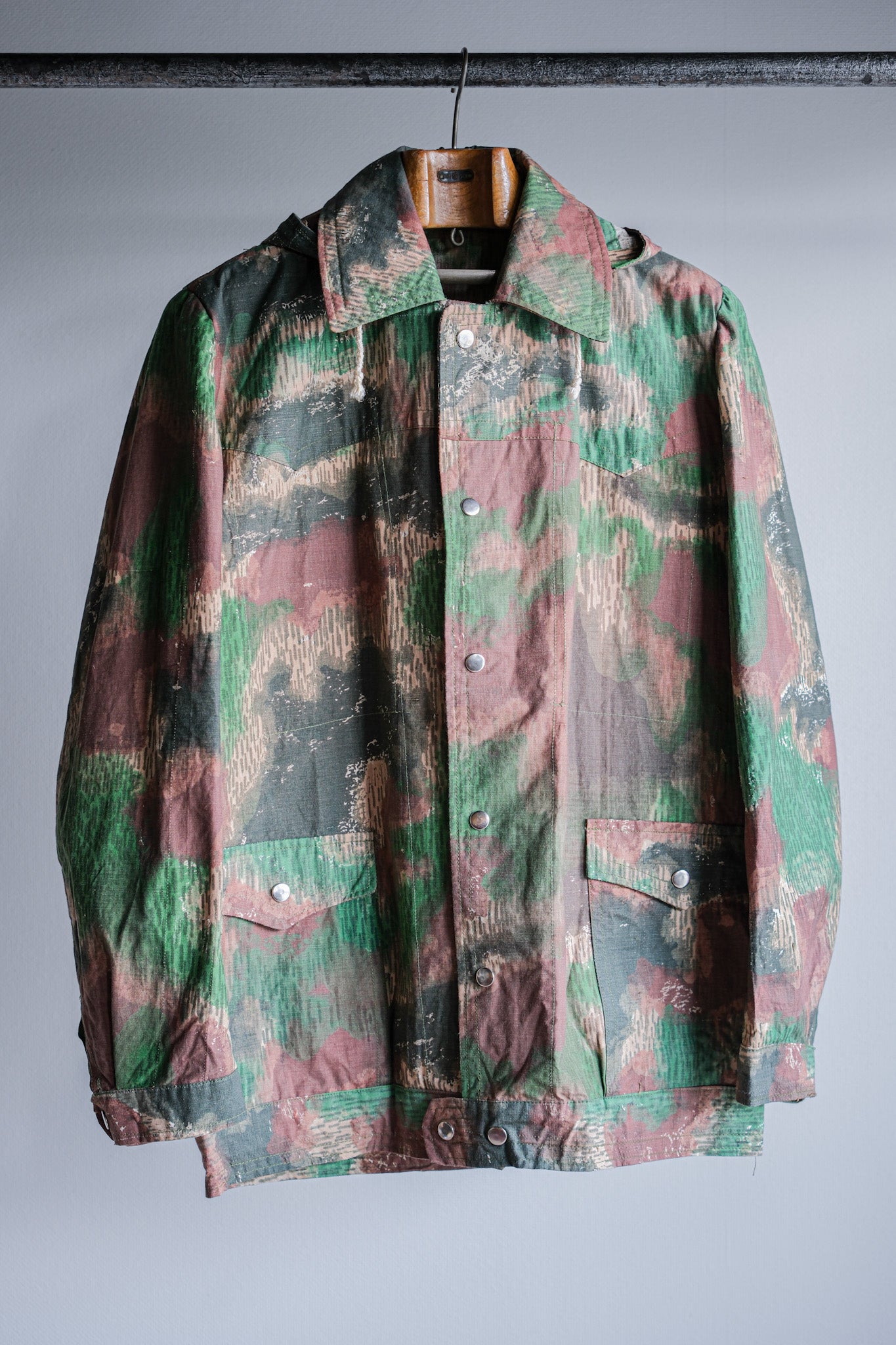 [~ 60's] Czechoslovakian Army Sumpfmster Pattern Camouflage Jacket with Hood "Localmade"