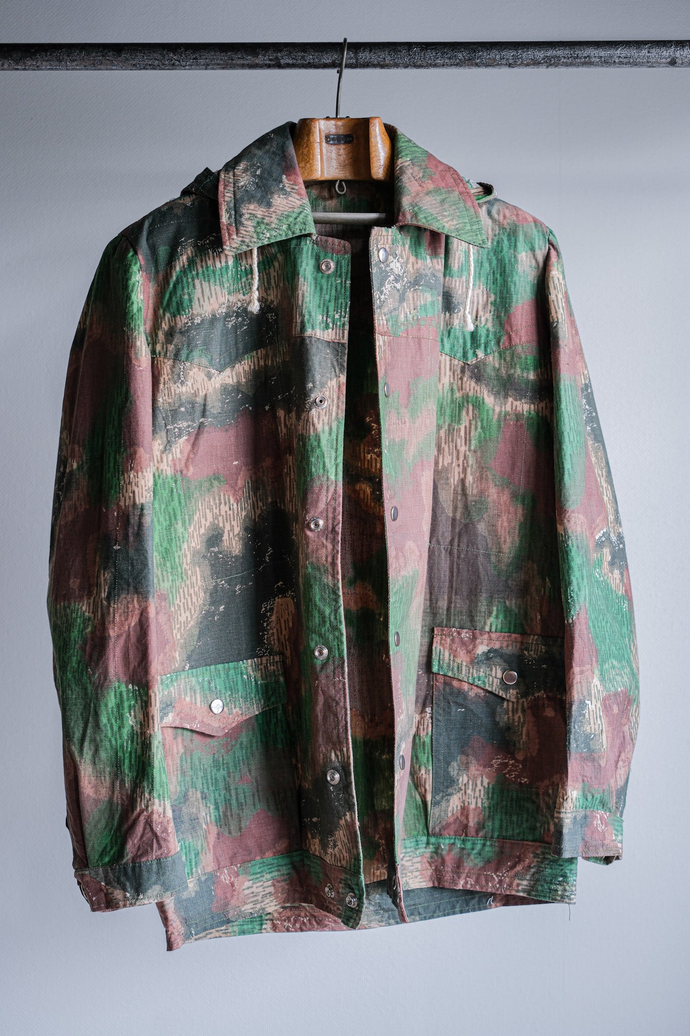 [~ 60's] Czechoslovakian Army Sumpfmster Pattern Camouflage Jacket with Hood "Localmade"