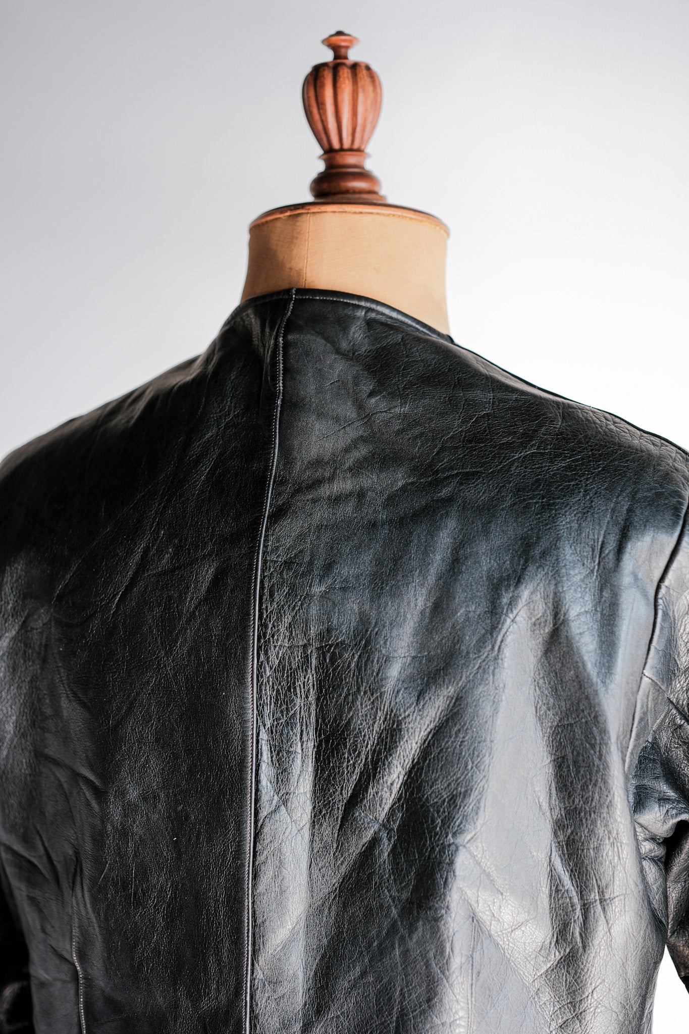 【~50's】French Vintage Leather Gilet Jacket