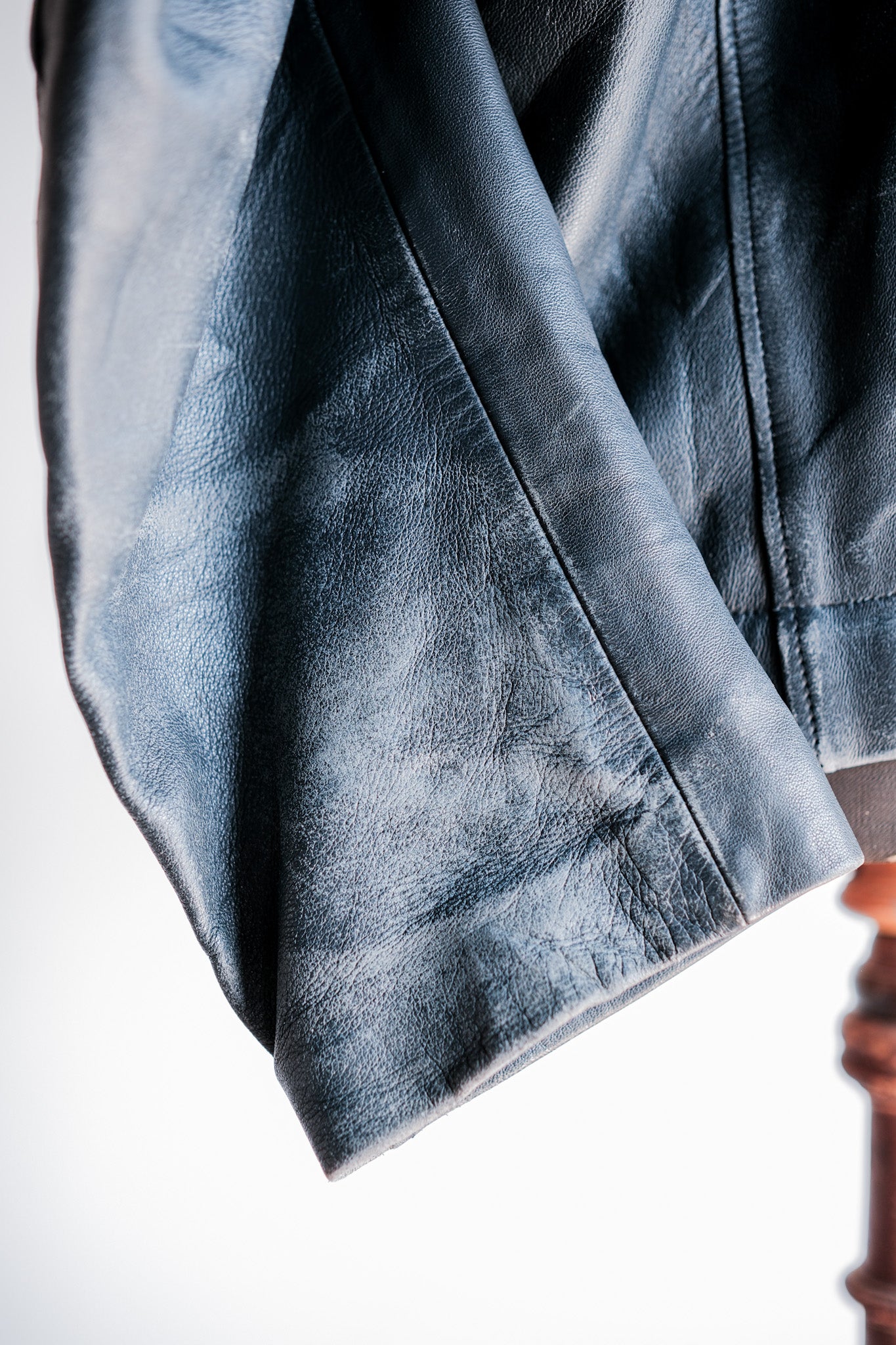 ［~70's］French Air Force Pilot Leather Jacket With Chin Strap & Liner Size.104L