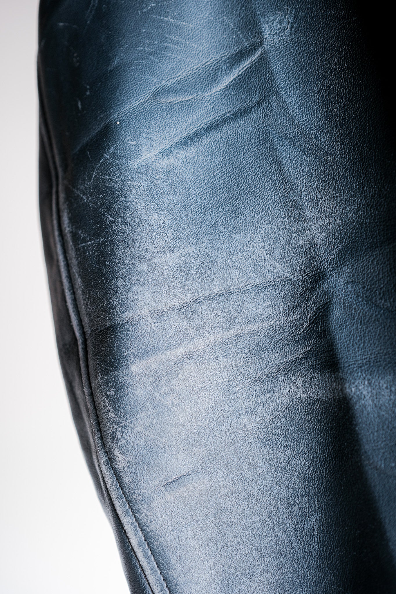 ［~70's］French Air Force Pilot Leather Jacket With Chin Strap & Liner Size.104L