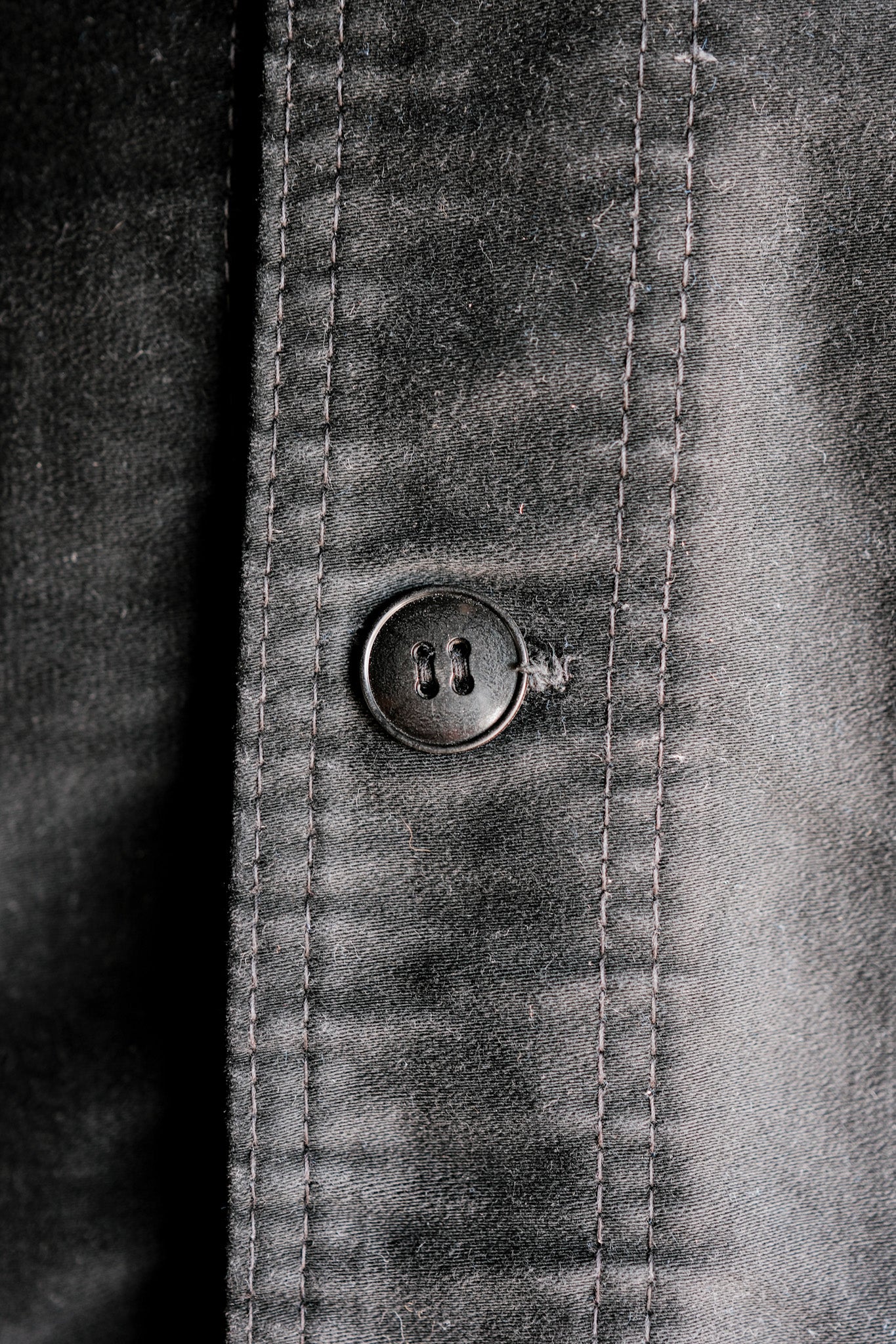 50's】French Vintage Black Moleskin Work Jacket Size.50 