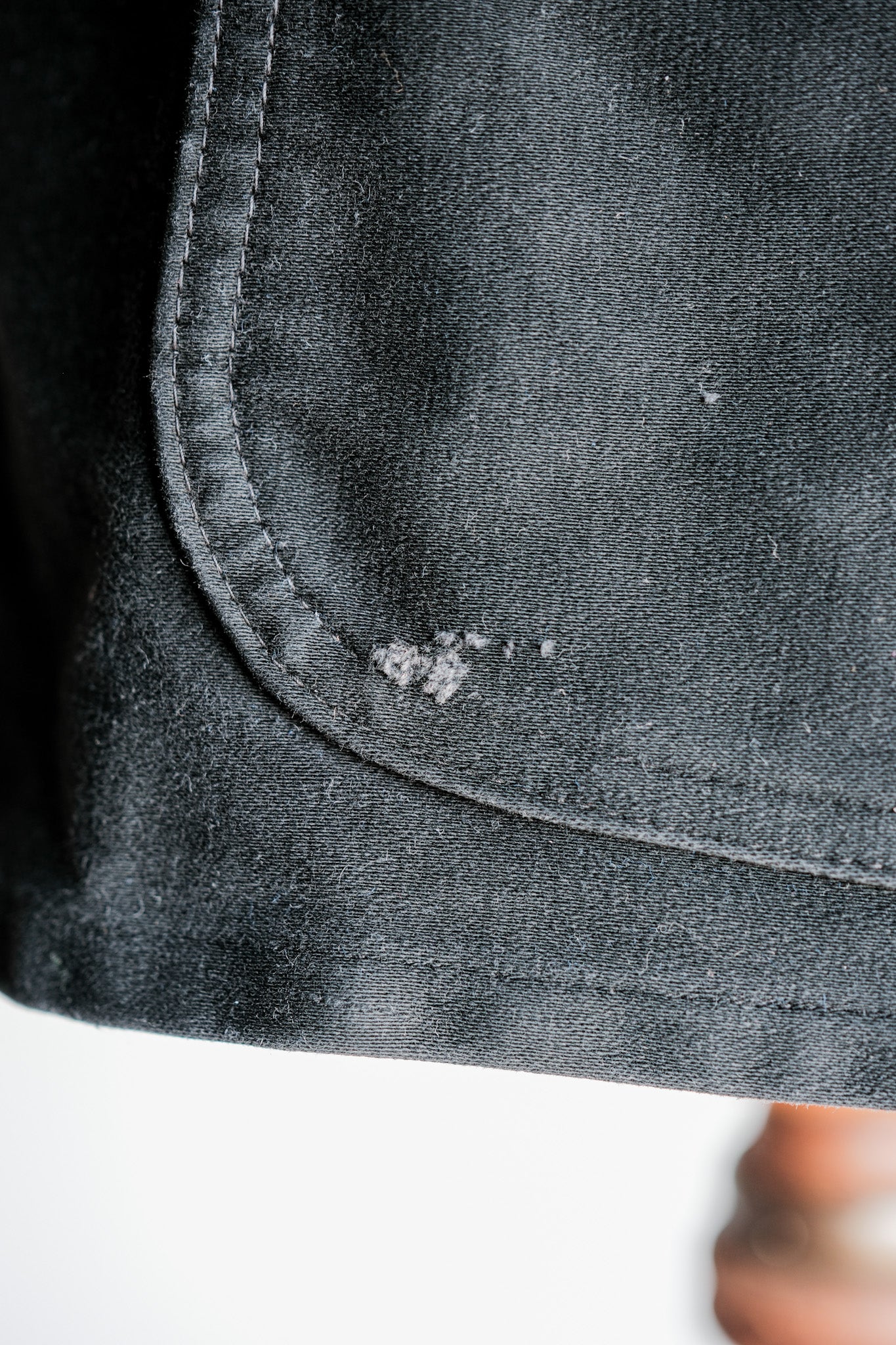 50's] French Vintage Black Moleskin Work Jacket Size.50 