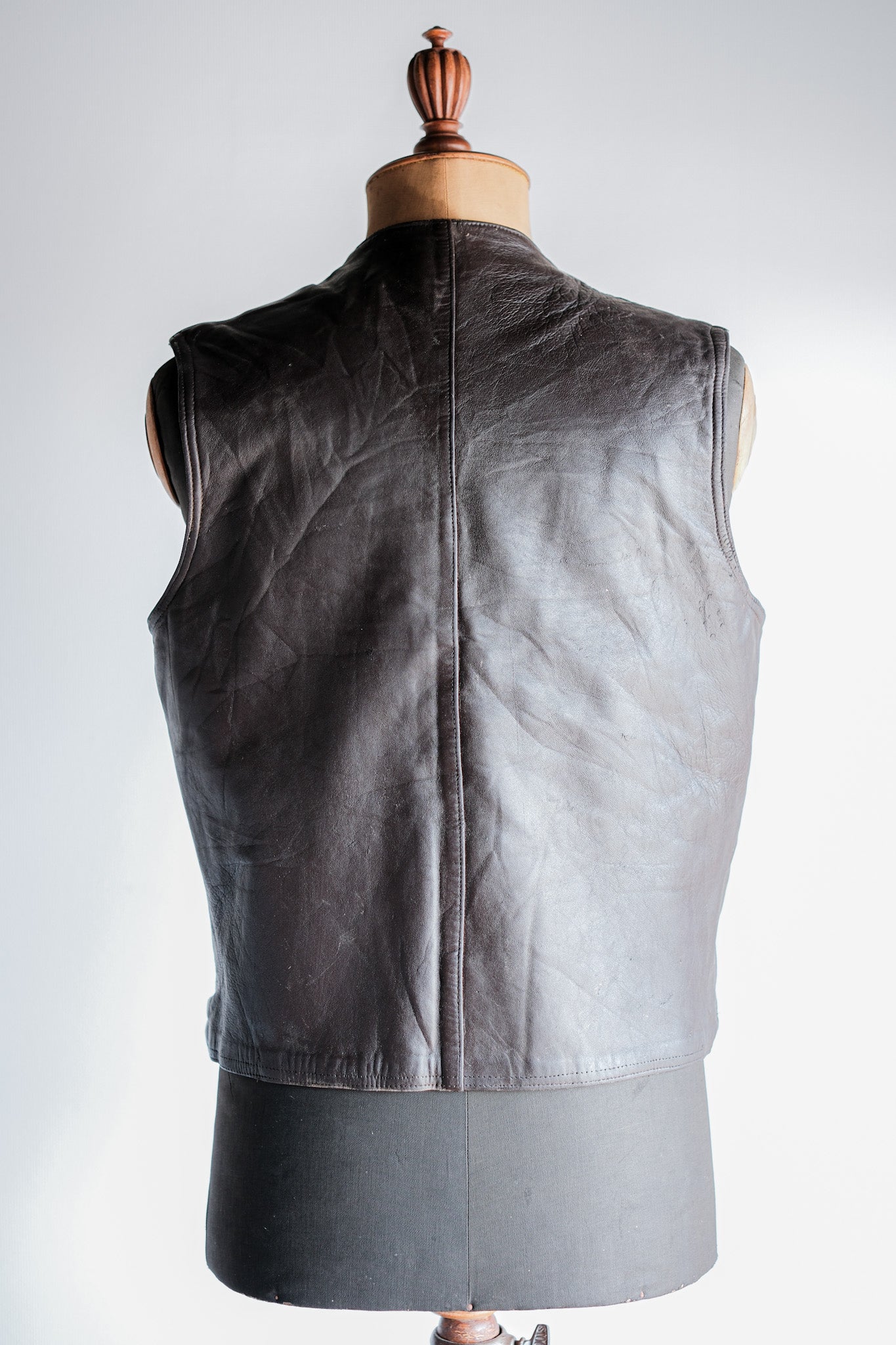 [~ 40's] French Army Cavalier Leather Leather Vest "Modified"