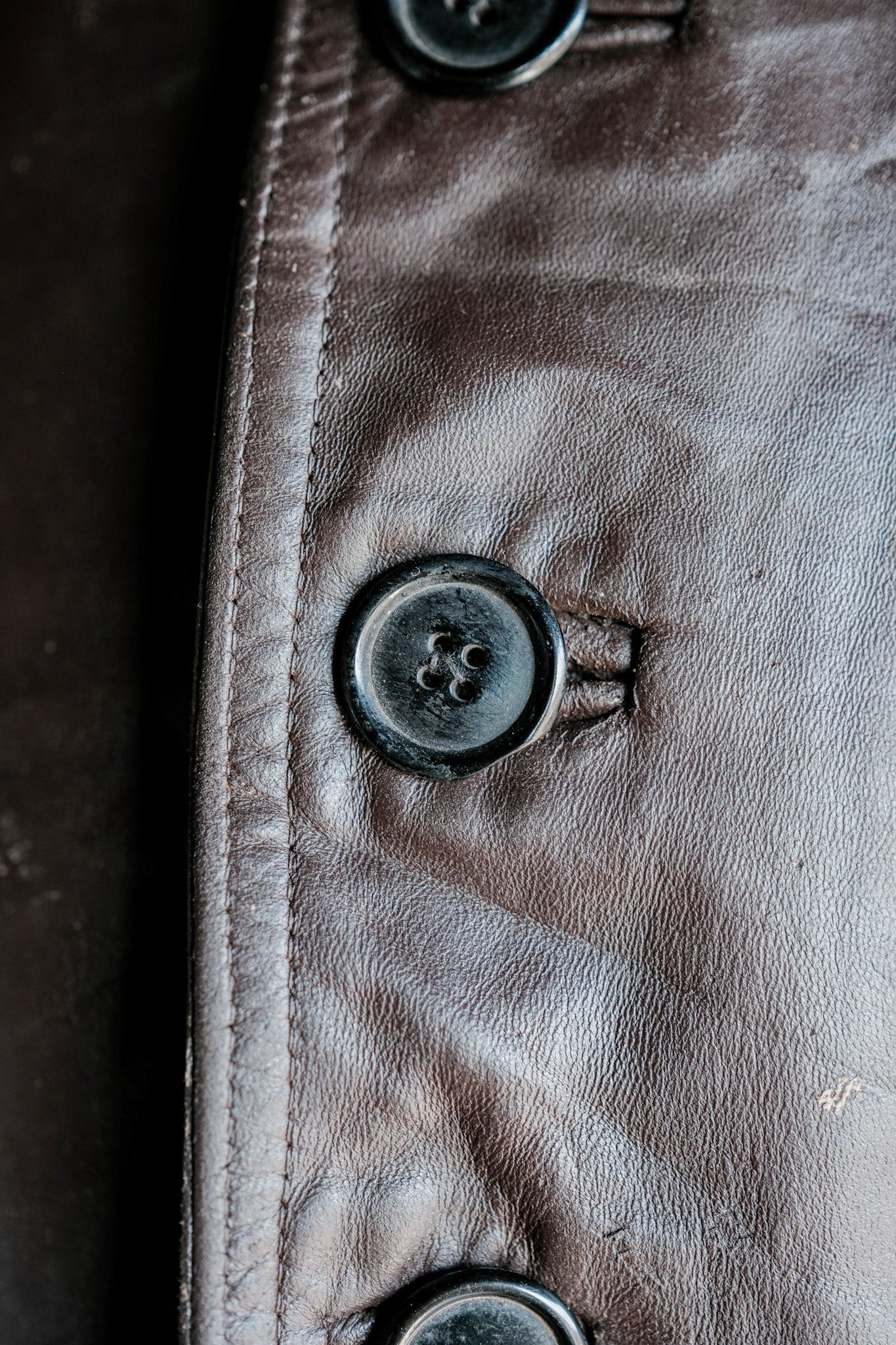 ［~40's］French Army Cavalier Leather Vest "Modified"