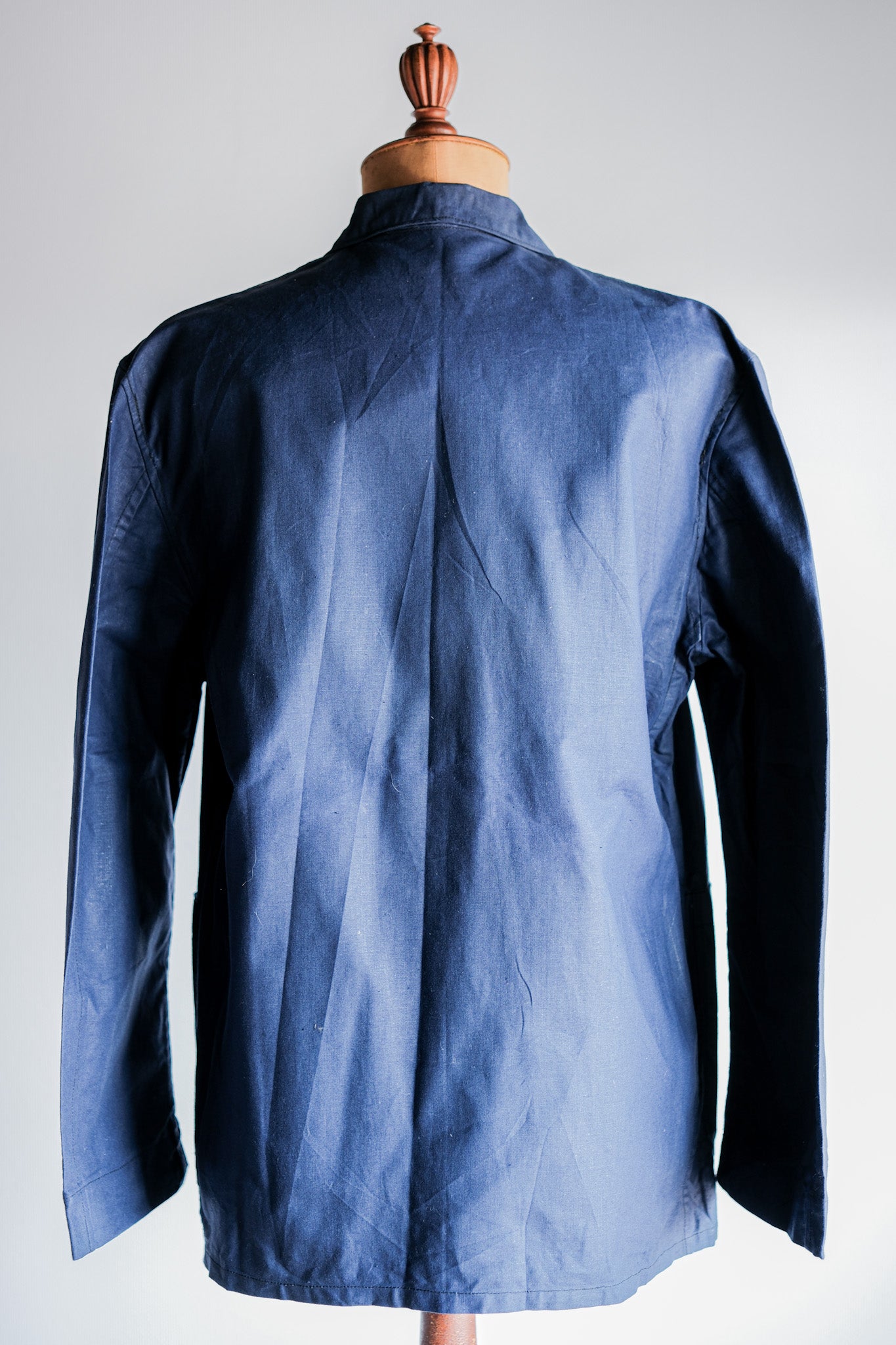 ［~50's］French Vintage Blue Linen Lapel Work Jacket "Dead Stock"