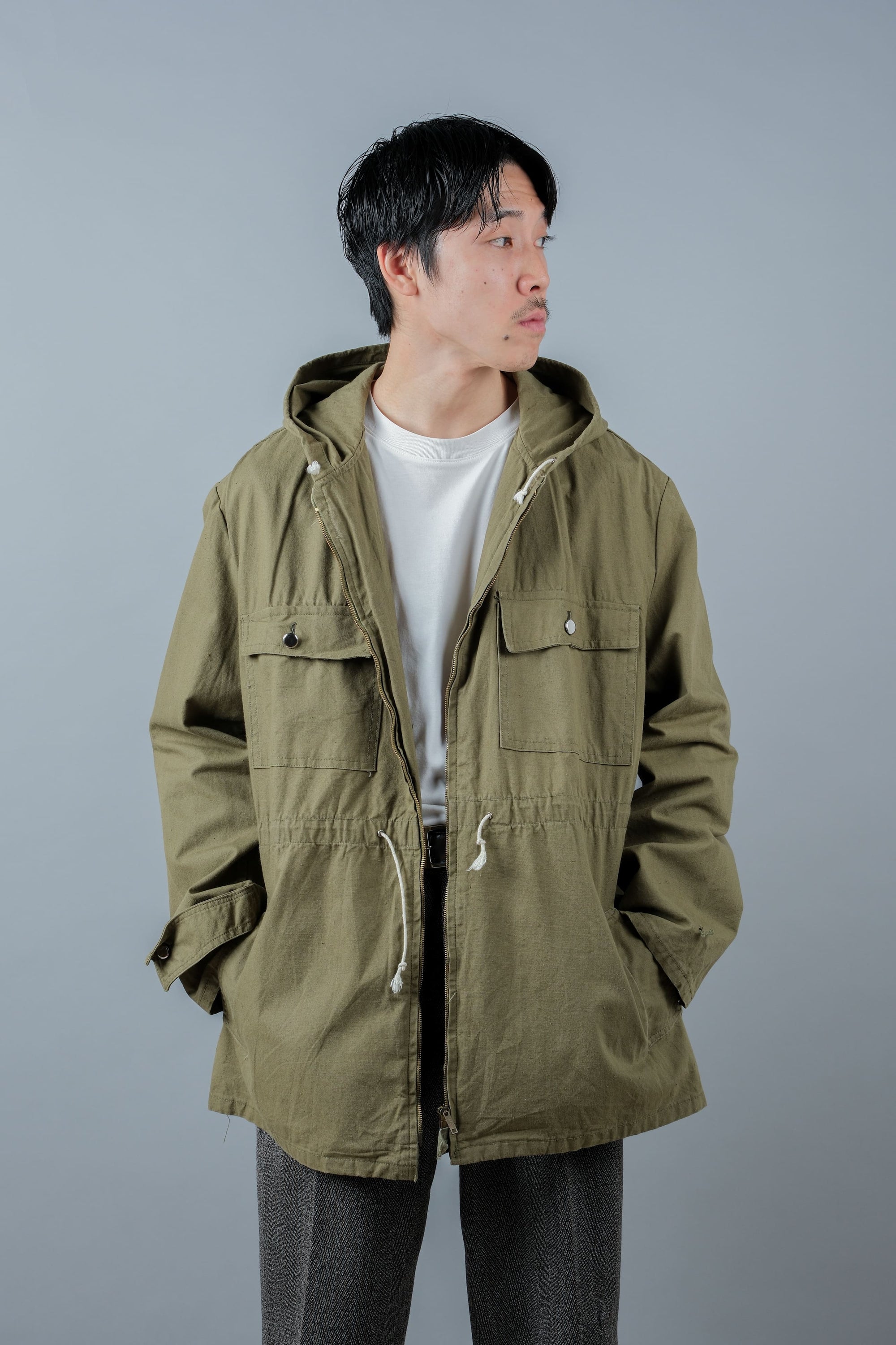 ［~70's］Europe Vintage Zip Up Hooded Jacket