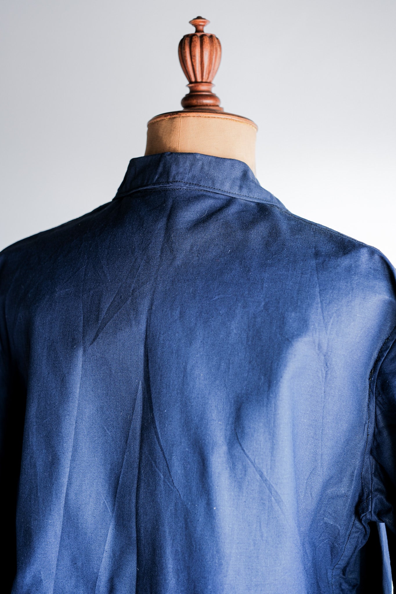 ［~50's］French Vintage Blue Linen Lapel Work Jacket "Dead Stock"