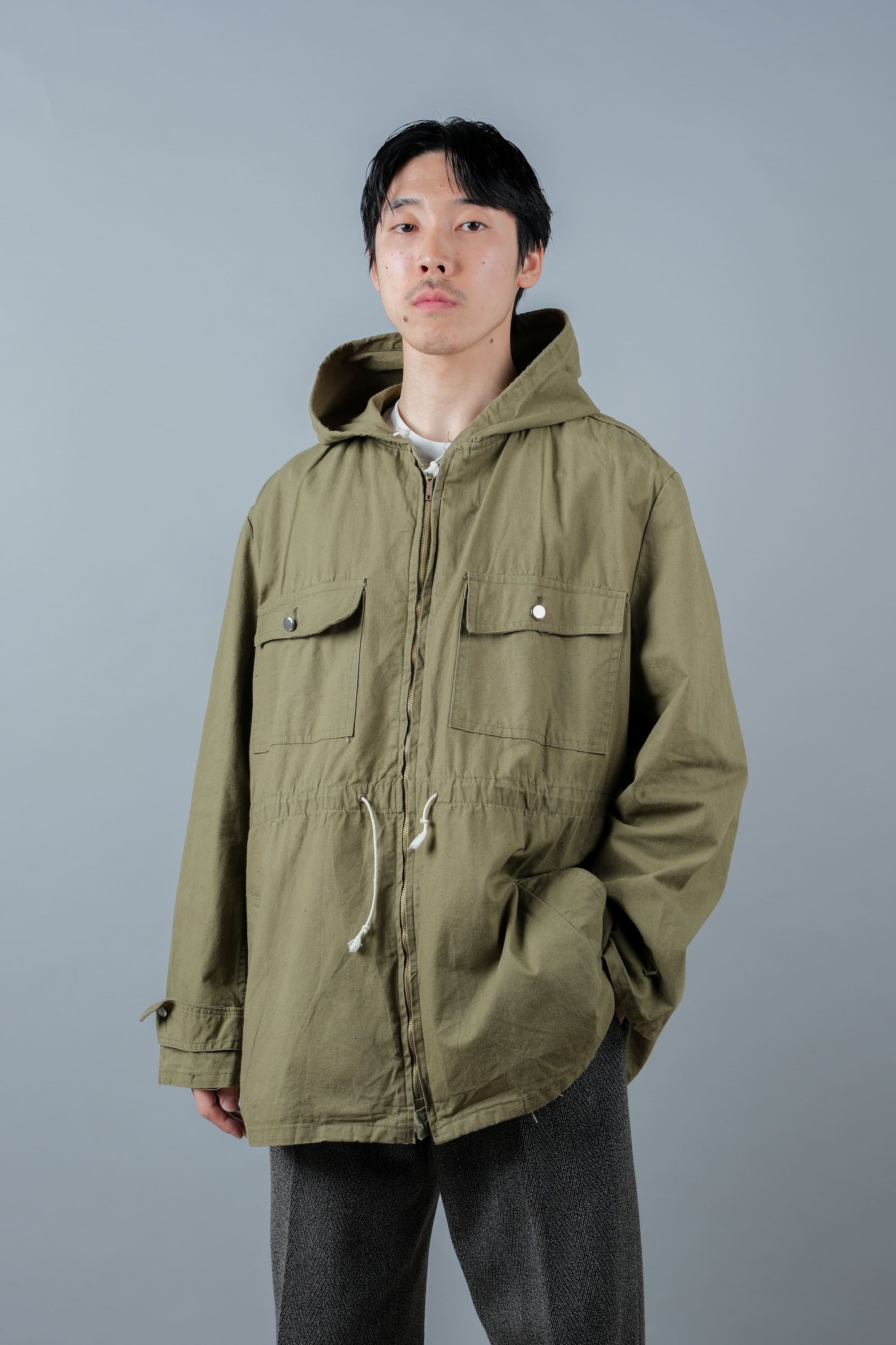 ［~70's］Europe Vintage Zip Up Hooded Jacket