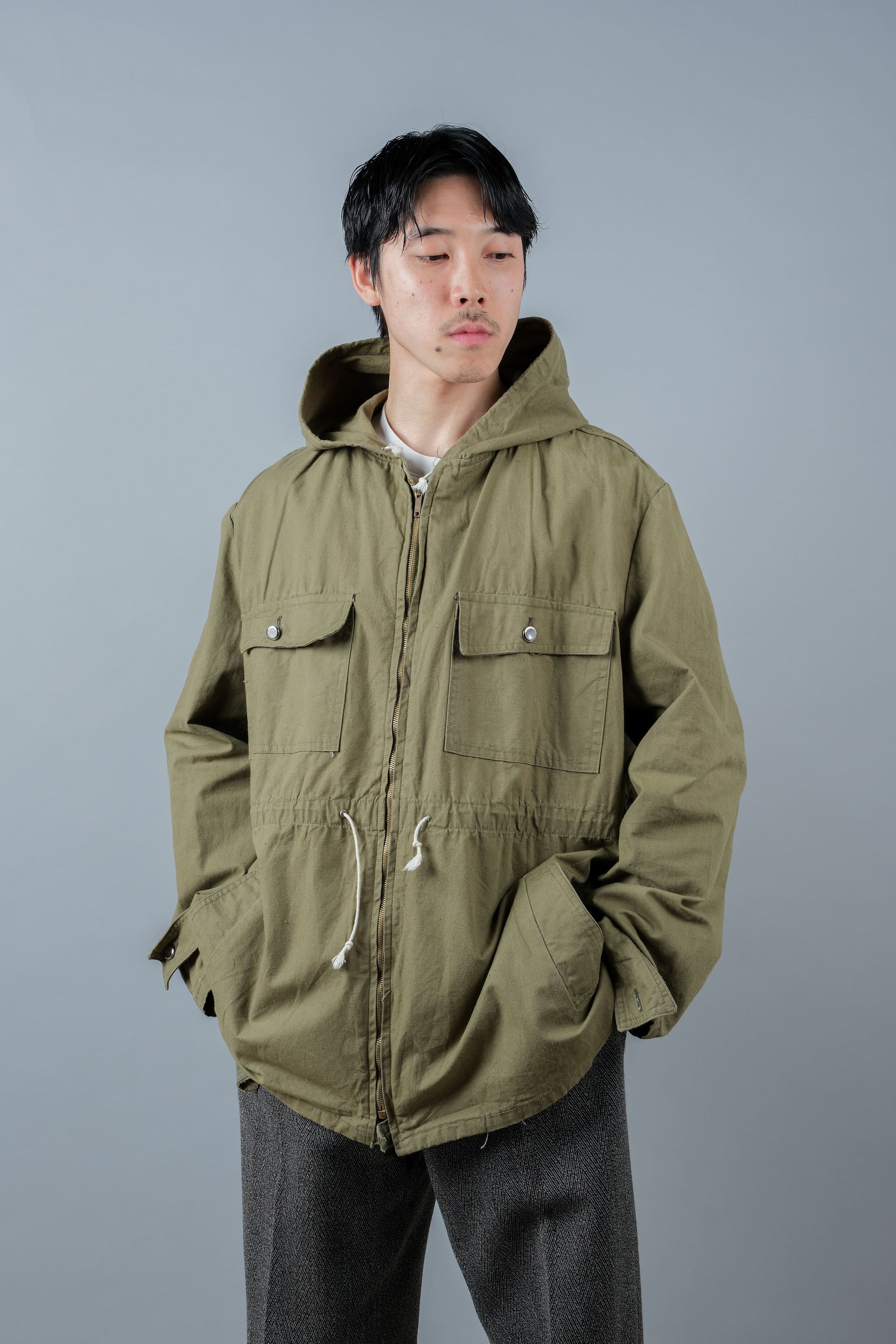 ［~70's］Europe Vintage Zip Up Hooded Jacket