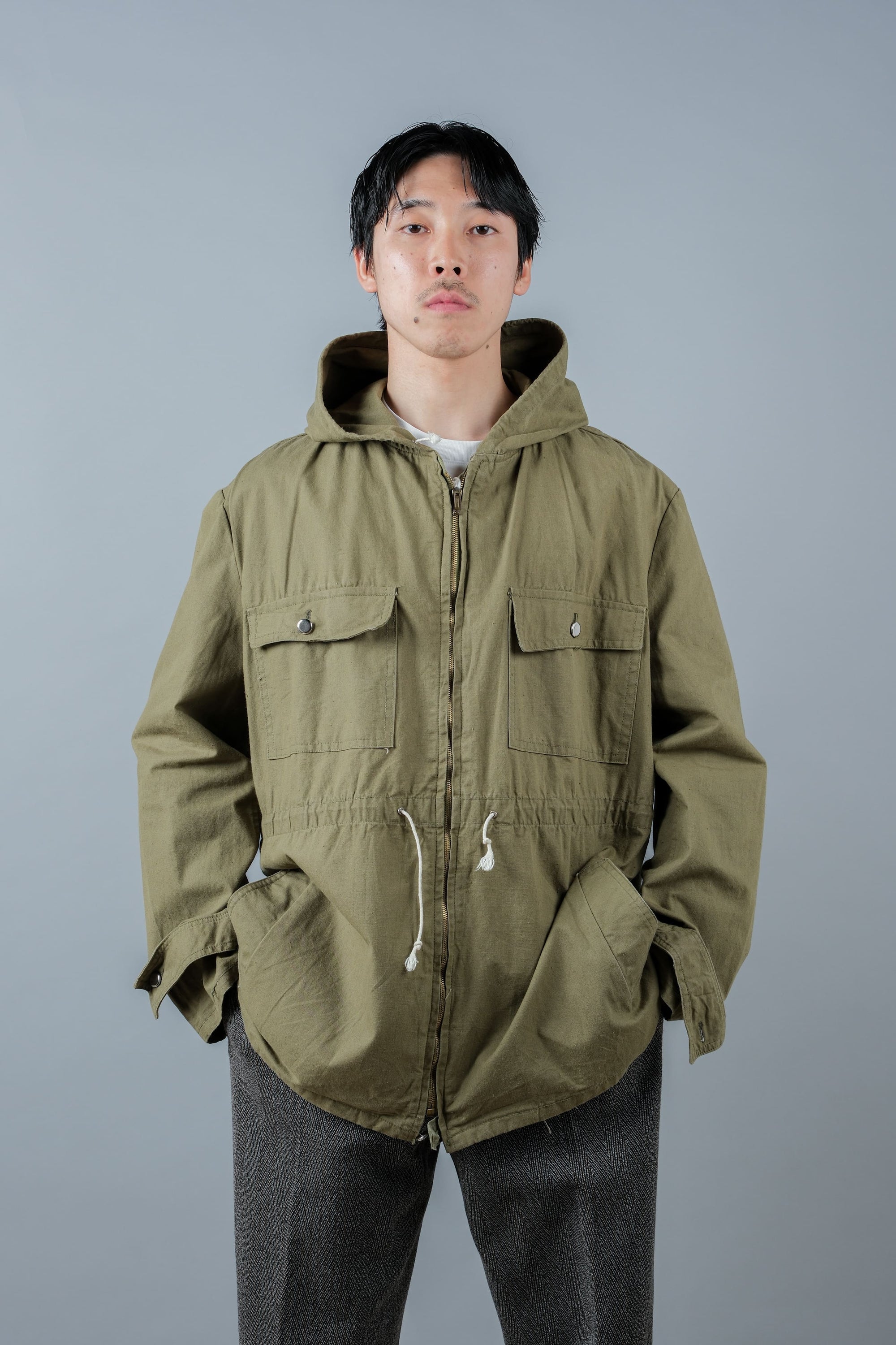 ［~70's］Europe Vintage Zip Up Hooded Jacket