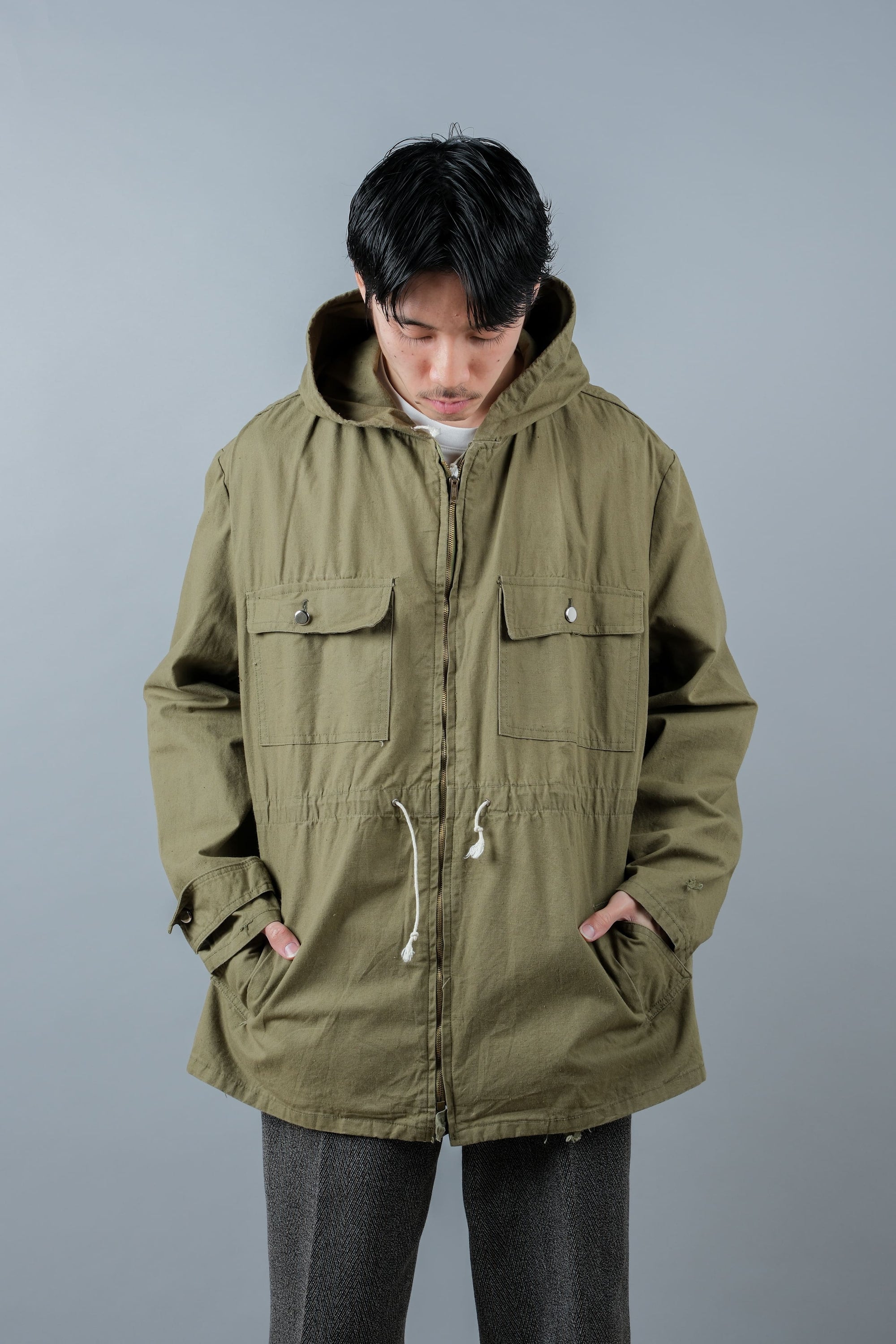 ［~70's］Europe Vintage Zip Up Hooded Jacket
