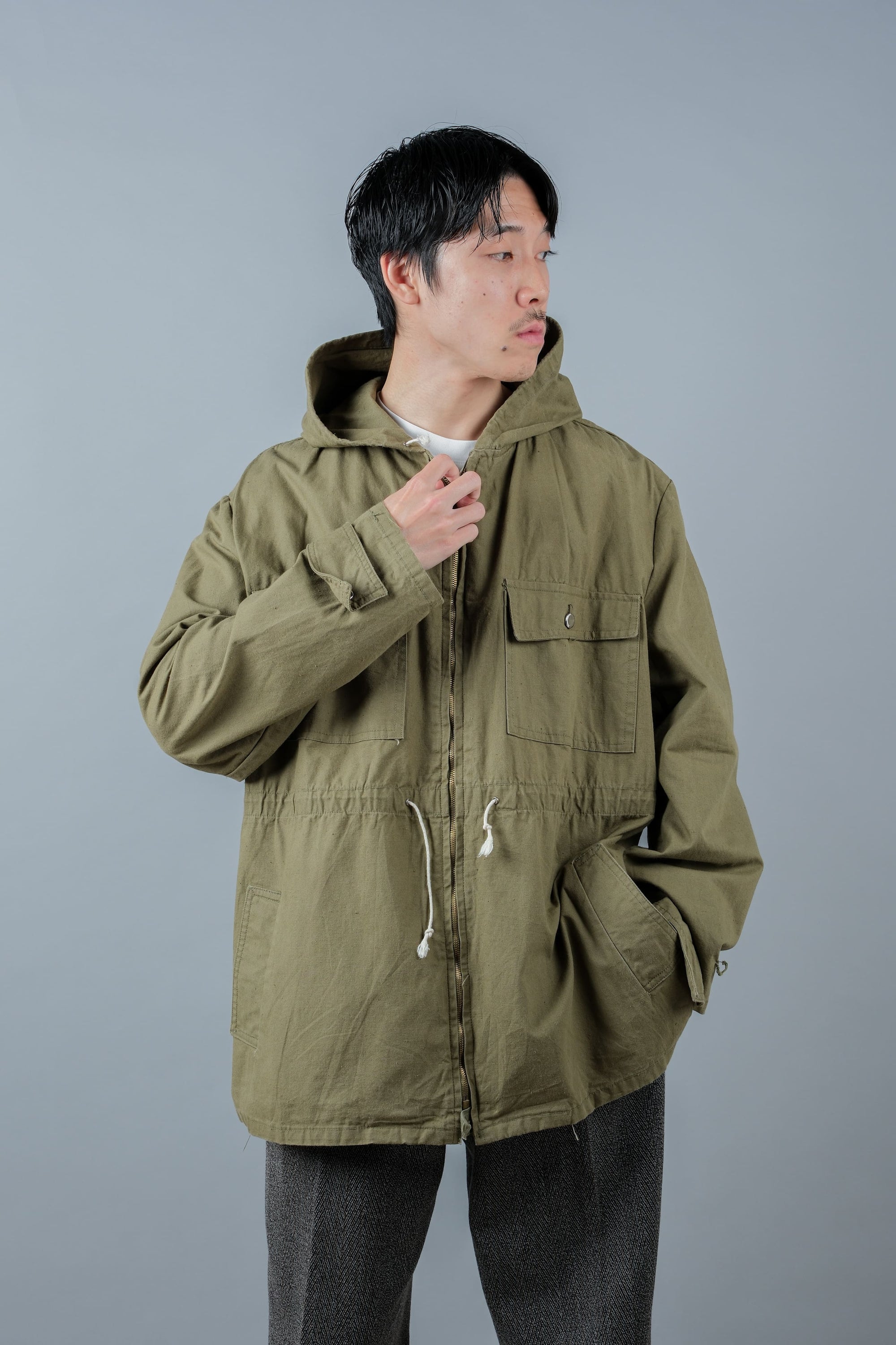 ［~70's］Europe Vintage Zip Up Hooded Jacket