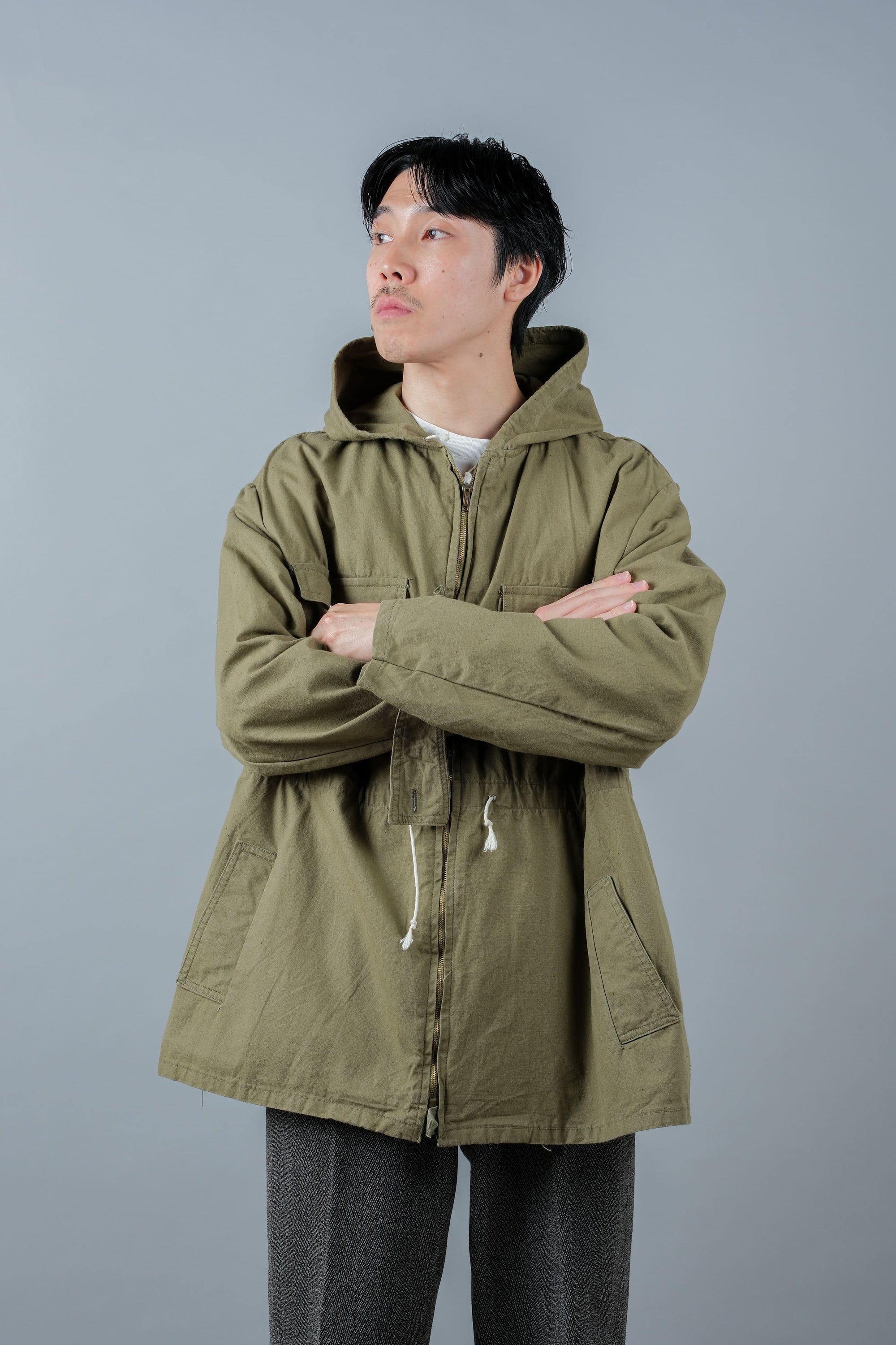 ［~70's］Europe Vintage Zip Up Hooded Jacket