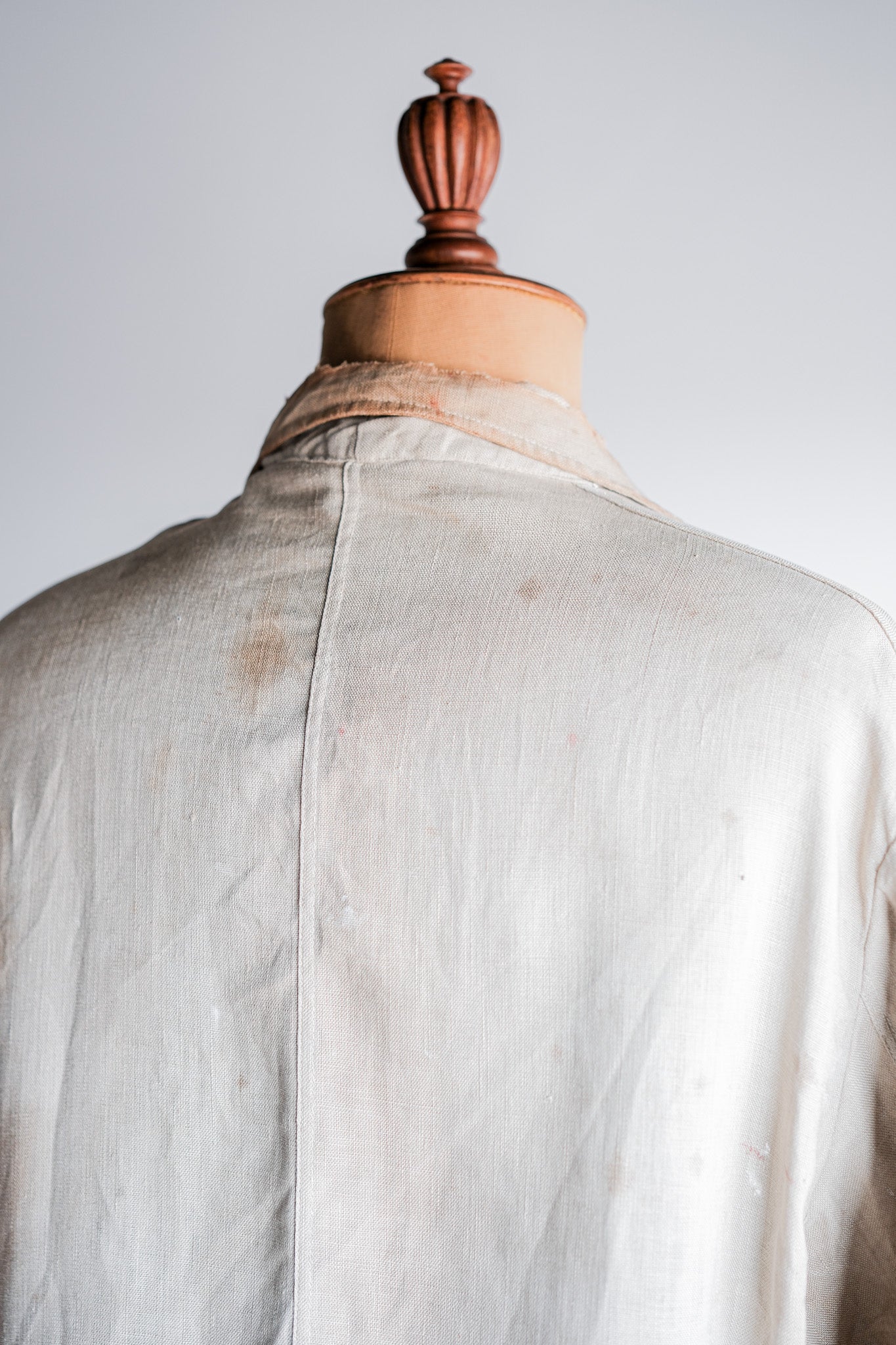 【~40's】British Vintage Irish Linen Lapel Work Jacket "Boro"