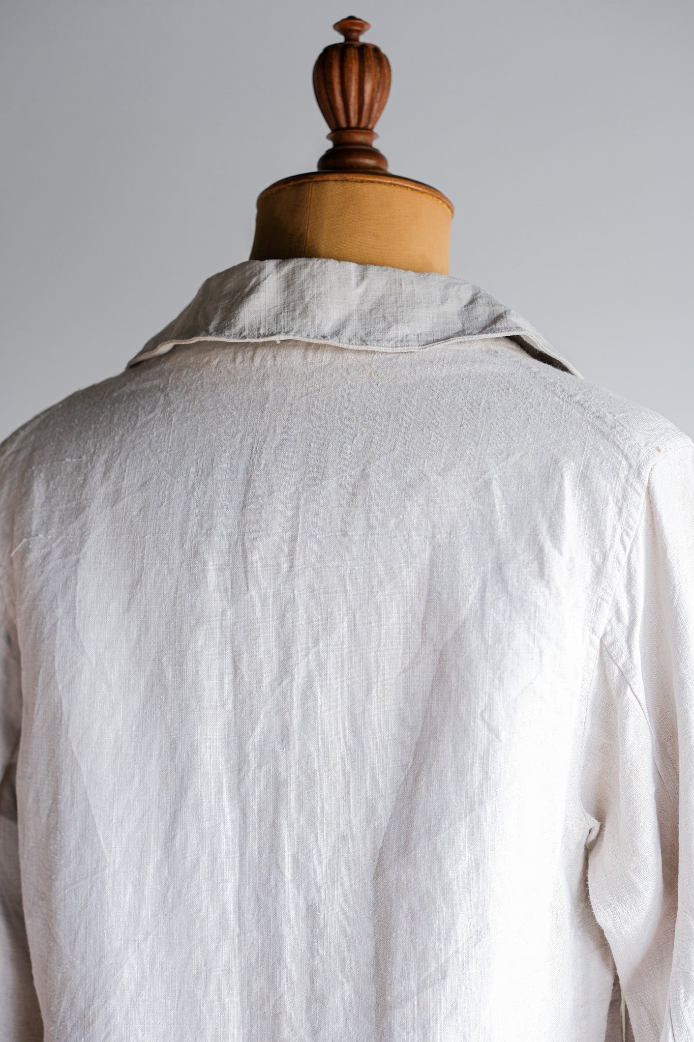 [~ 30's] French Navy Linen Sailor Work Smock Size.b4 "MARINE NATIONALE"