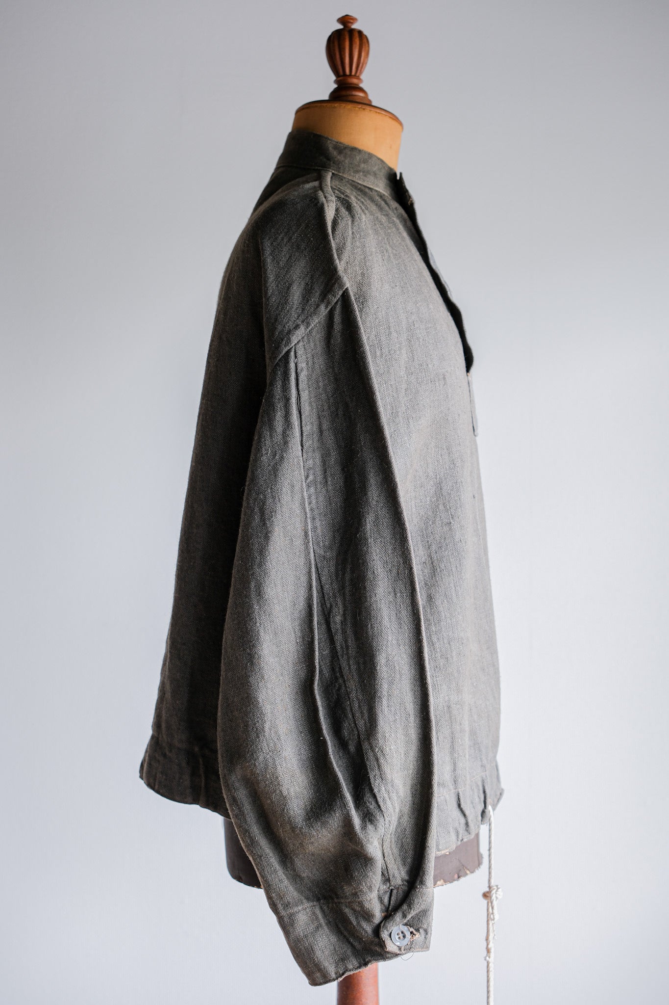 ［~40's］WWⅡ German Navy Gray Drillich HBT Linen Work Smock "Unusual Color" "Kriegsmarine"