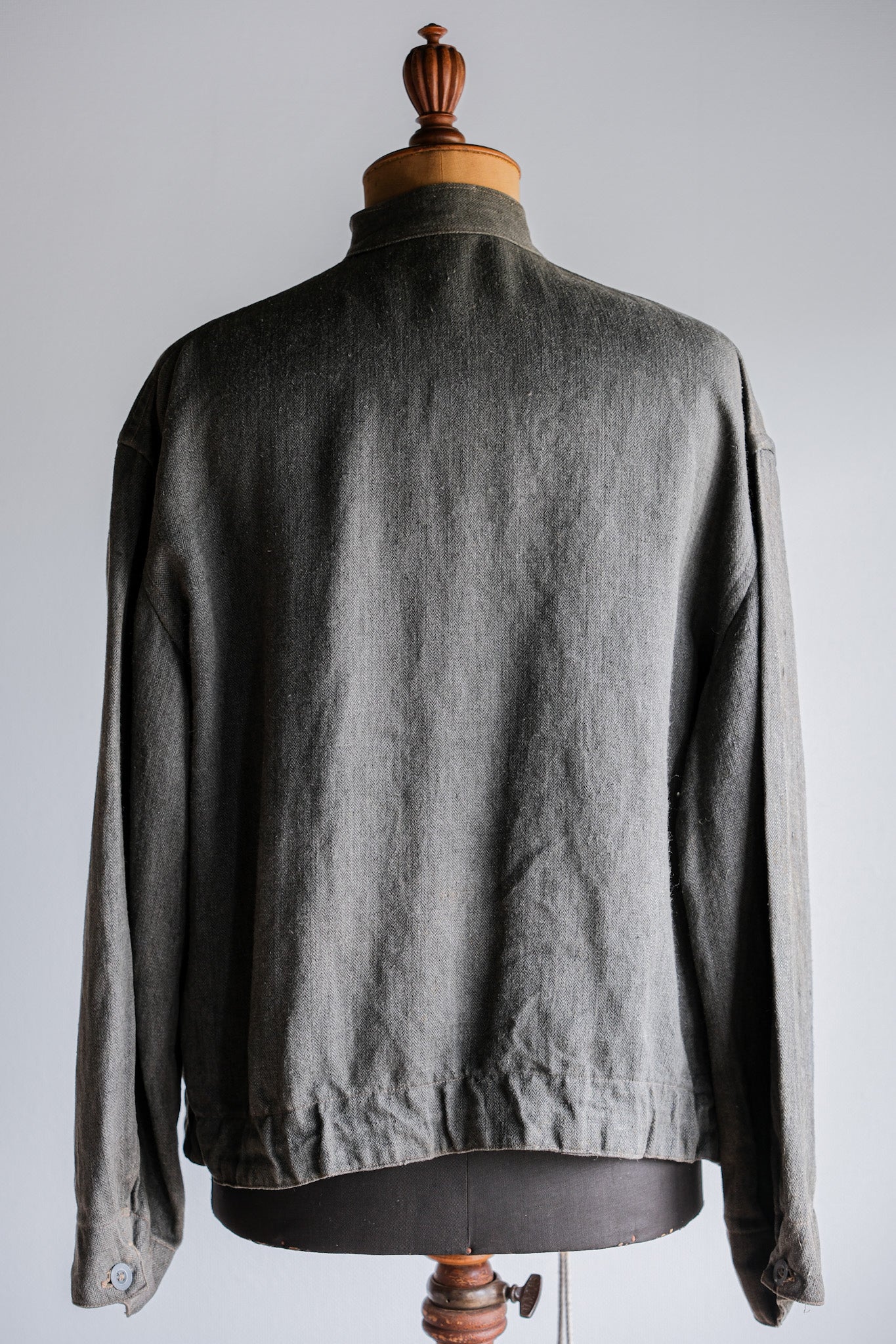 ［~40's］WWⅡ German Navy Gray Drillich HBT Linen Work Smock "Unusual Color" "Kriegsmarine"
